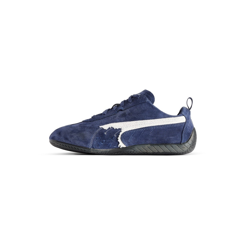 BALENCIAGA Speedcat Suede Balenciaga in Navy/white/black outlook