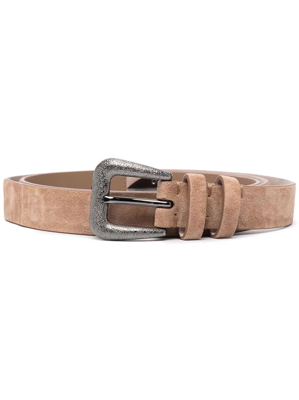 leather buckle belt - 1