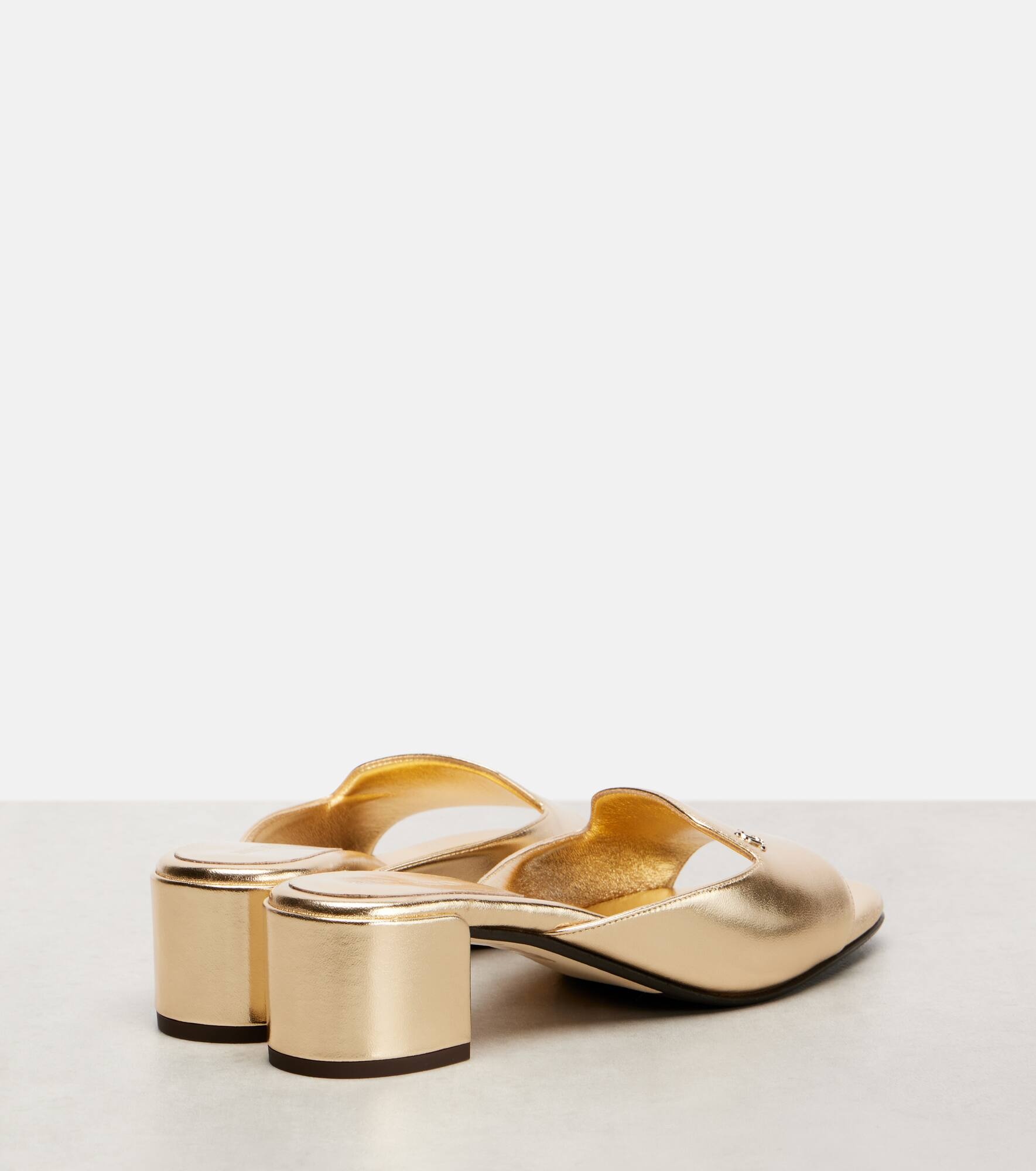 Dina 45 metallic leather mules - 2
