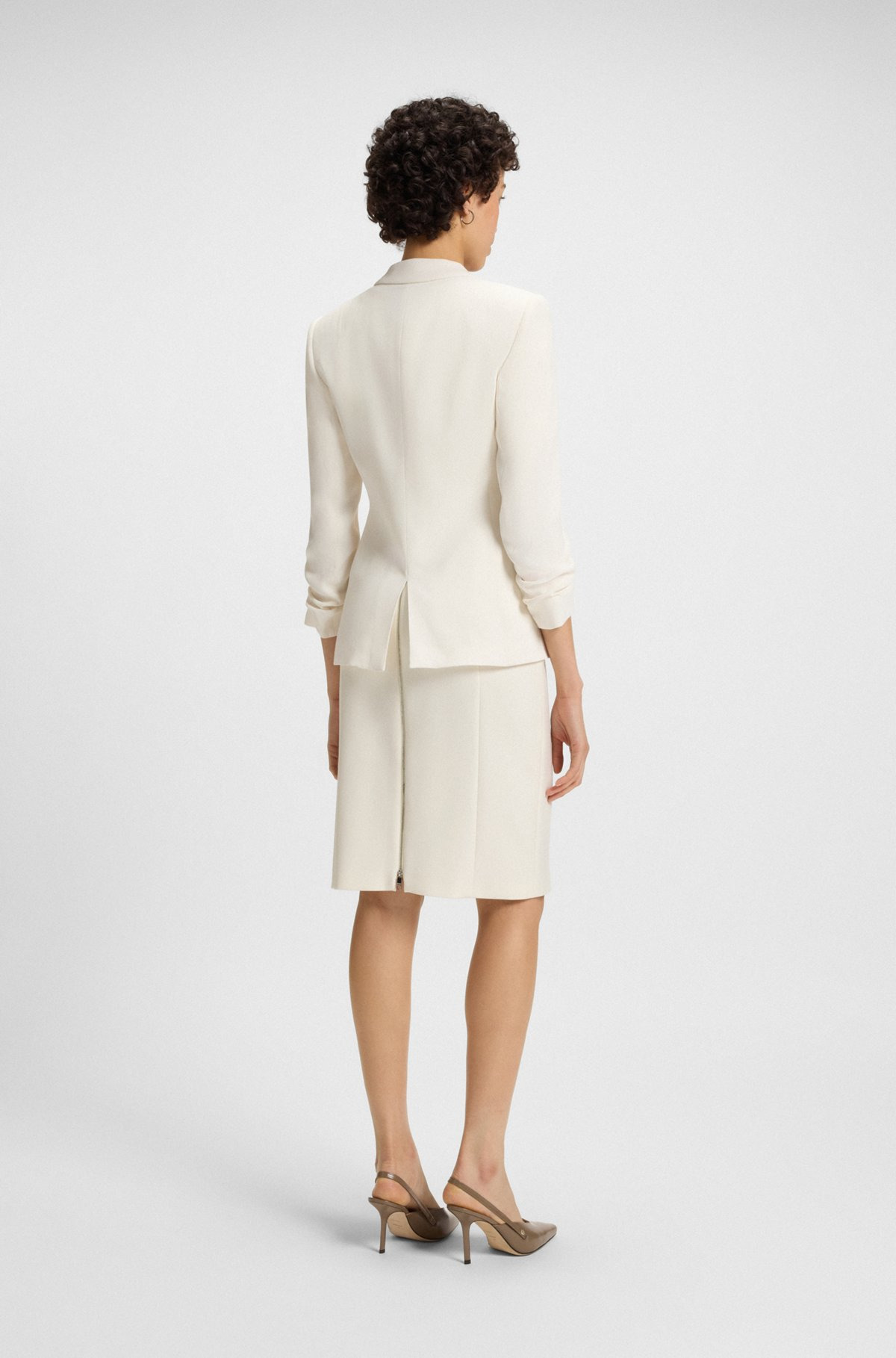 SLIM-FIT BLAZER WITH PRESS-STUD CLOSURE - 4