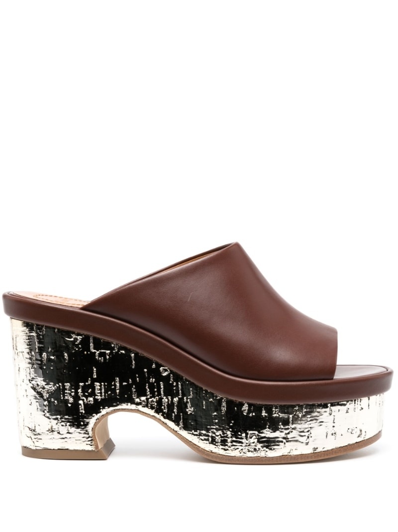 Oli platform leather mules - 1