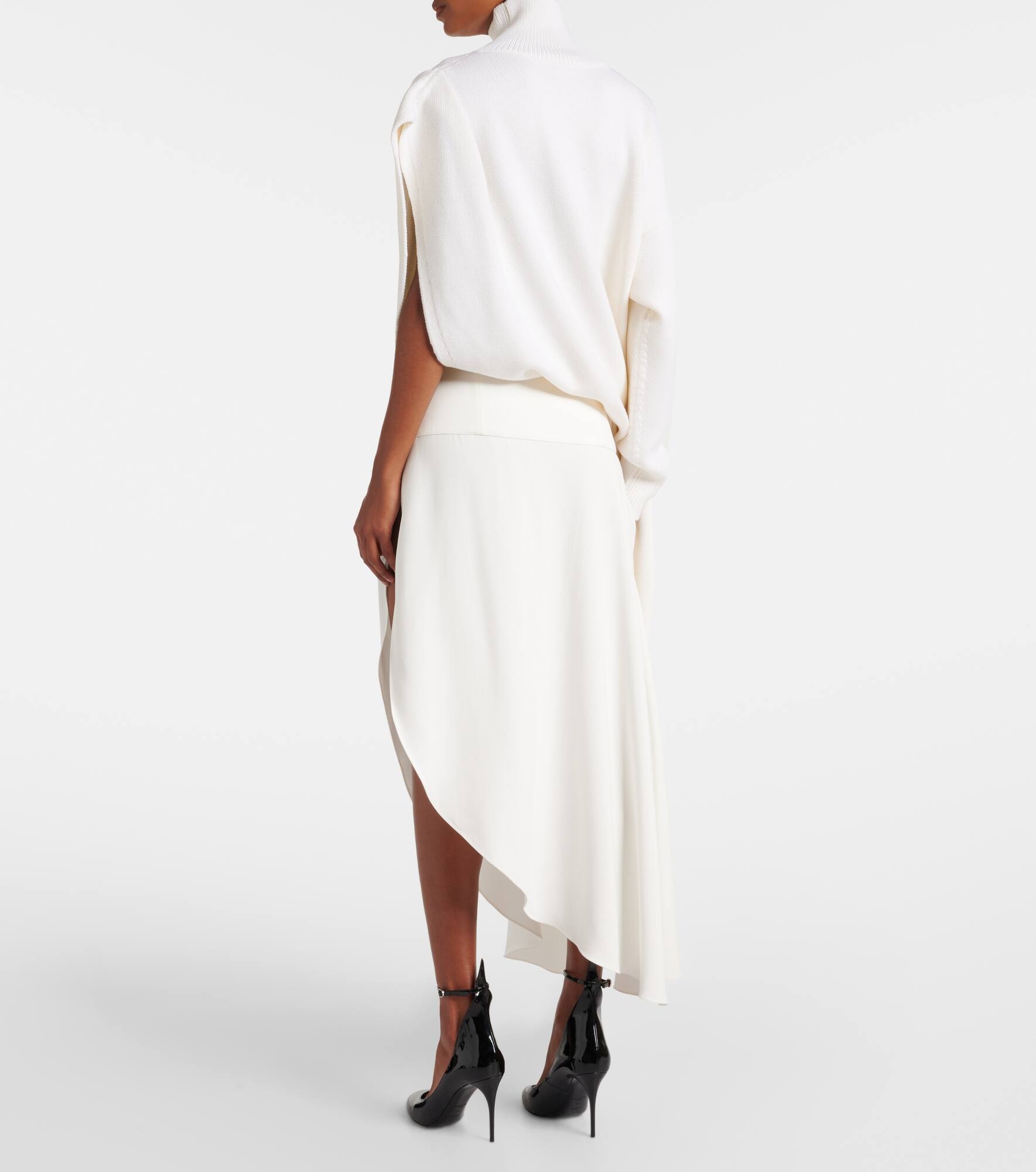 Alaïa Asymmetric midi skirt | mytheresa | REVERSIBLE