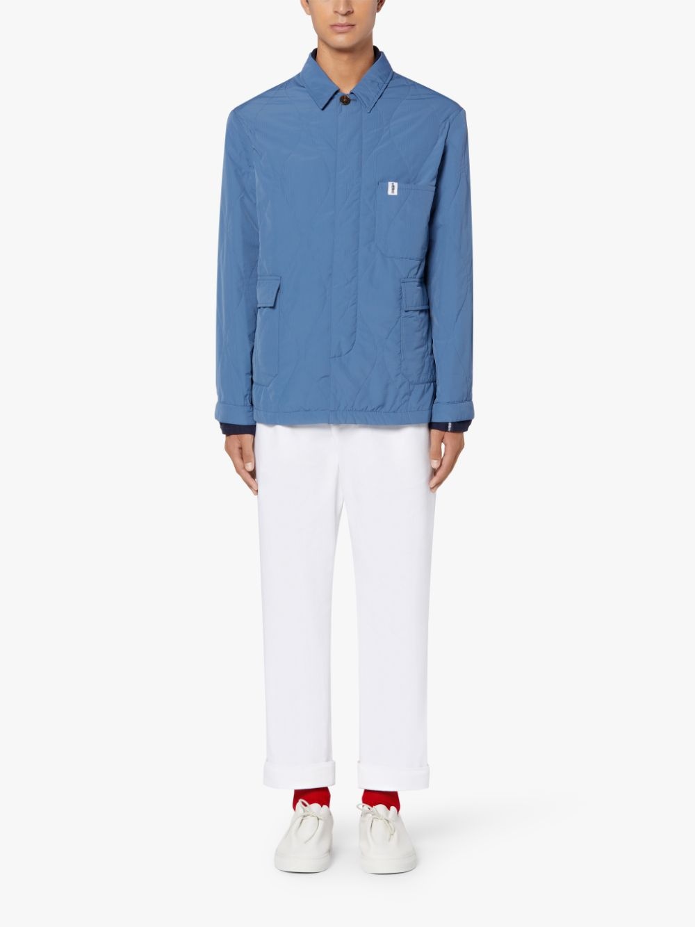 SEESUCKER CHORE SKY BLUE QUILTED JACKET | GQM-215 - 2
