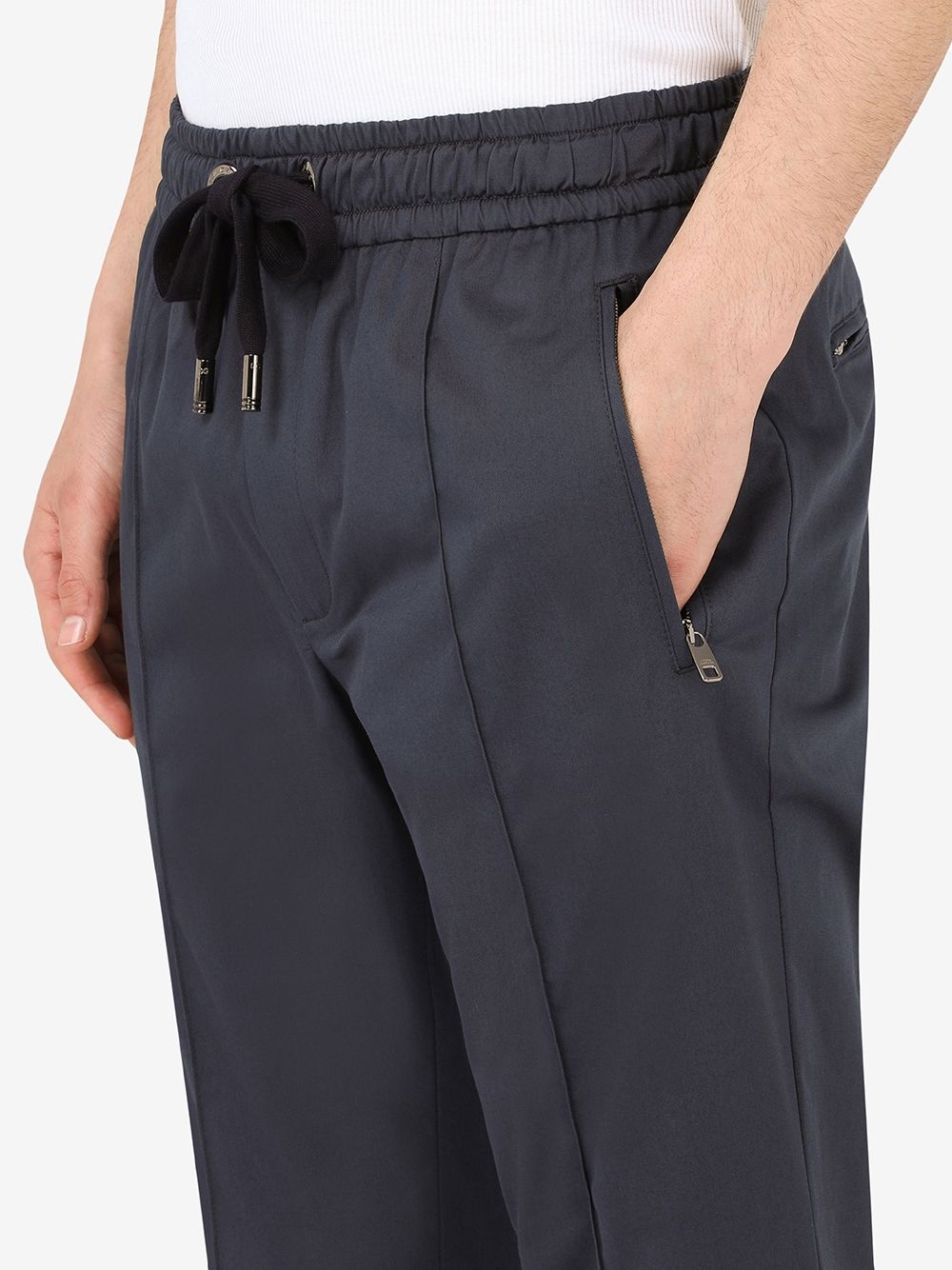 drawstring straight-leg trousers - 5