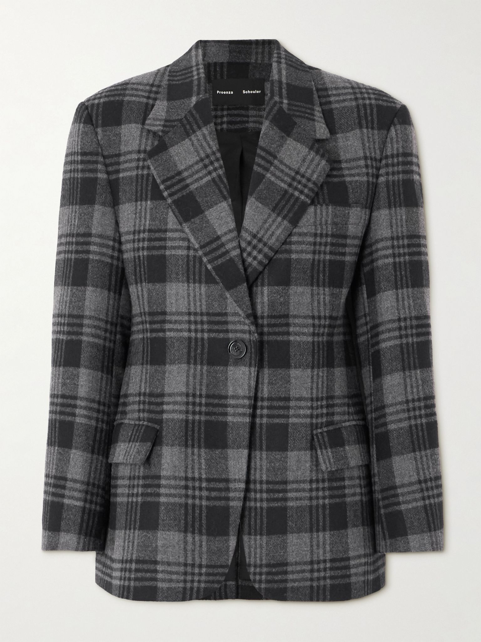 Daria checked wool blazer Gray - 1