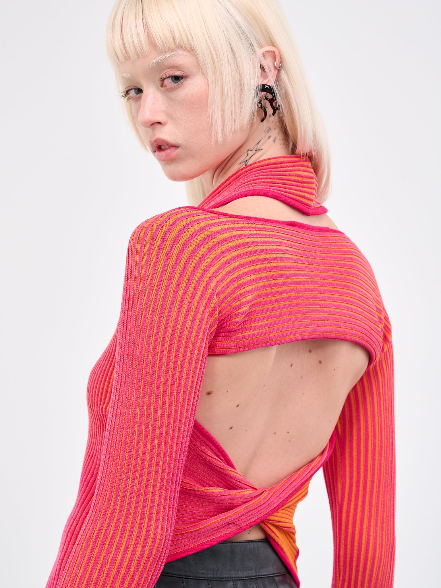 Rib Knit Shrug Sleeves - 5