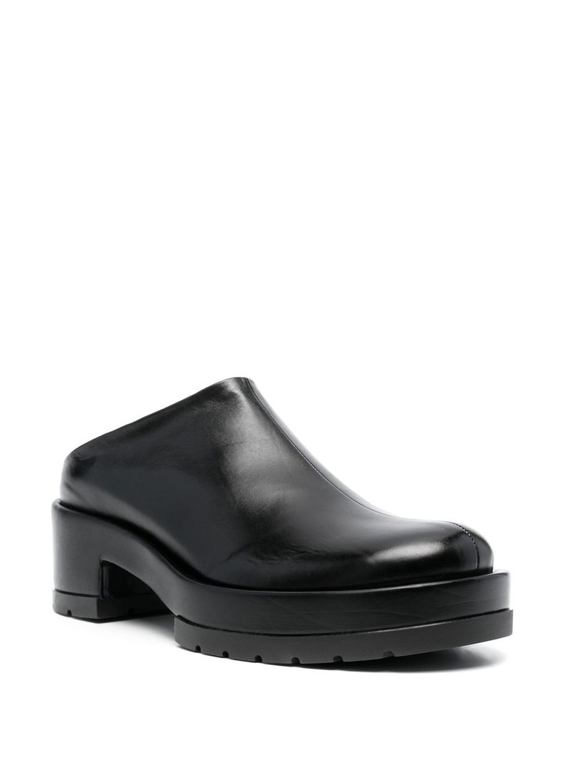 SAPIO 70mm heel leather mules outlook