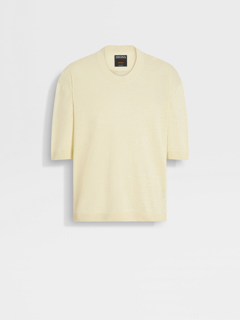 LIGHT YELLOW OASI LINO T-SHIRT 1