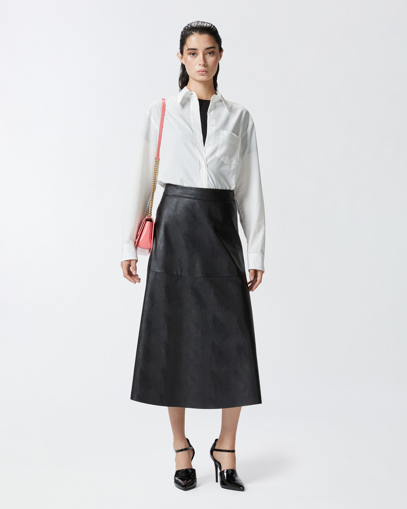 PINKO LEATHER-EFFECT MIDI SKIRT outlook