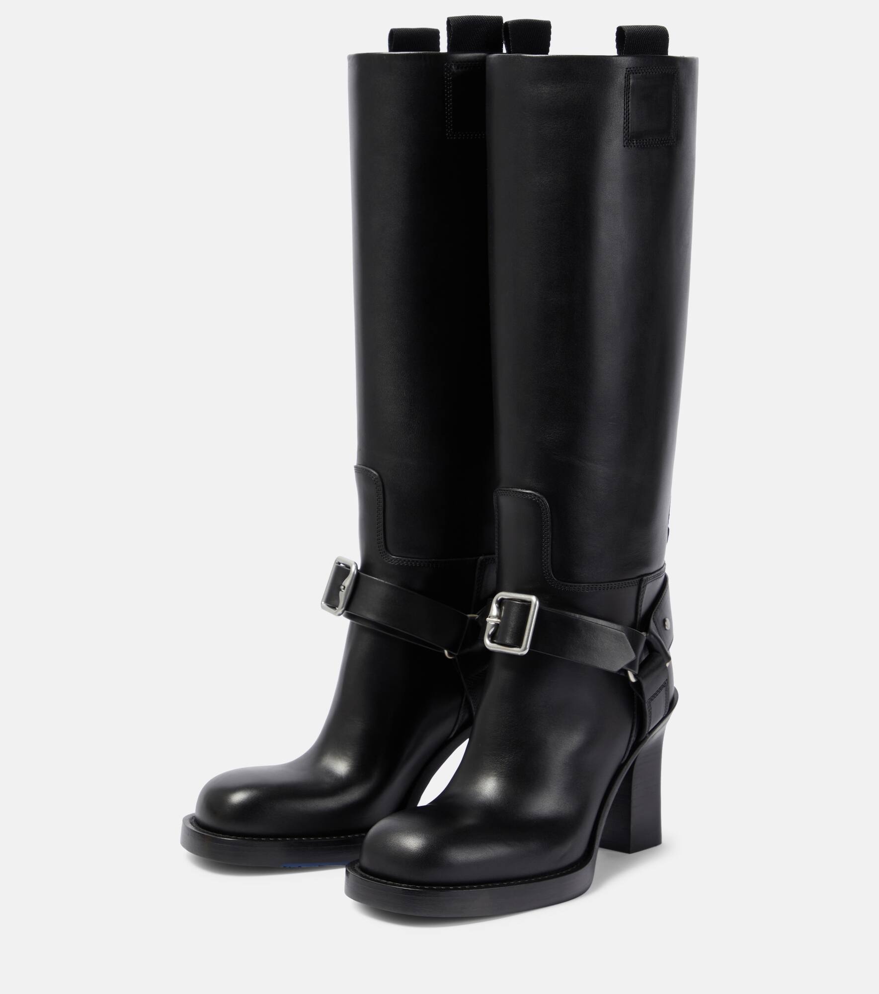 Stirrup leather knee-high boots - 5