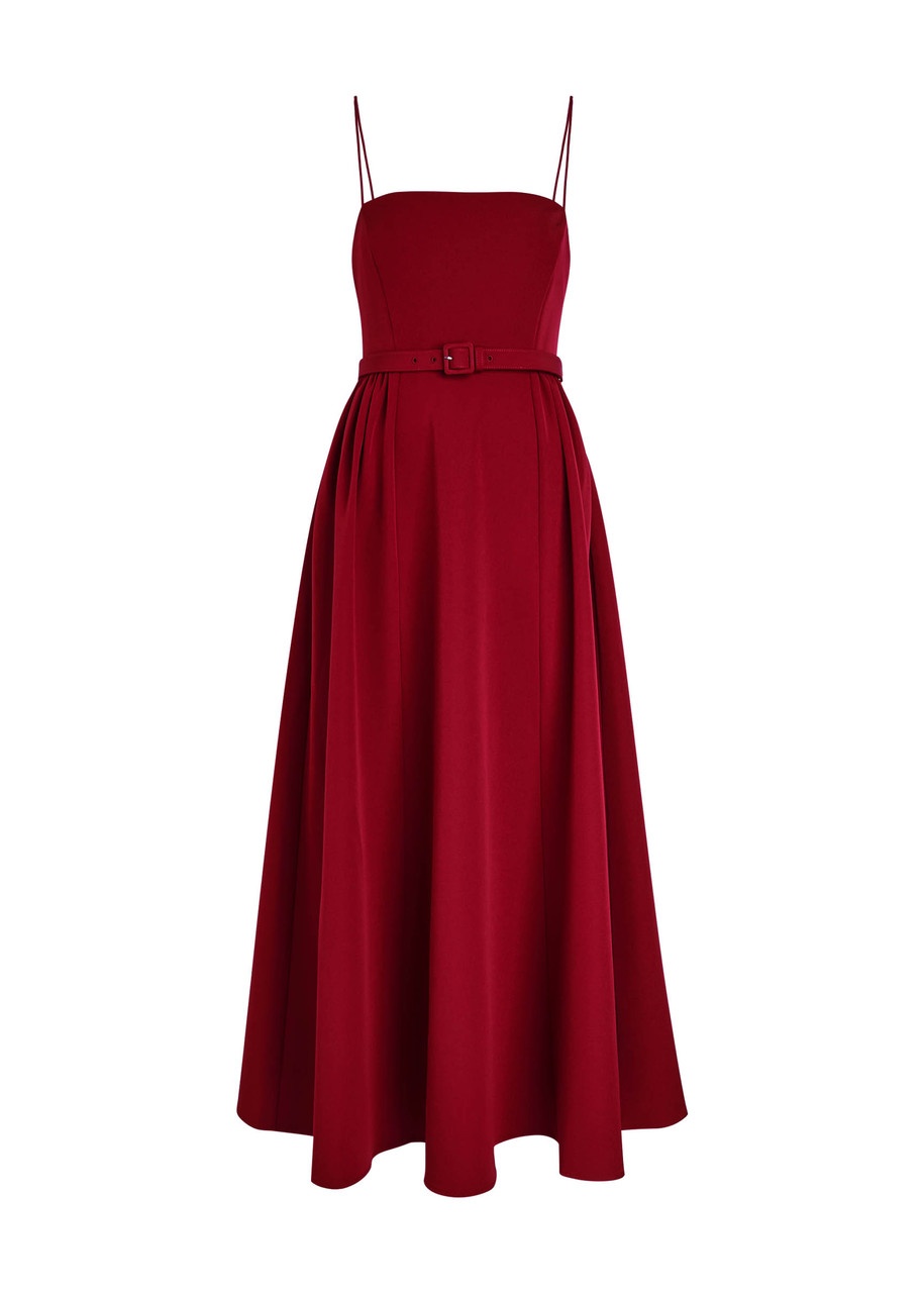 Roland Mouret Belted Stretch-crepe Maxi Dress - 1