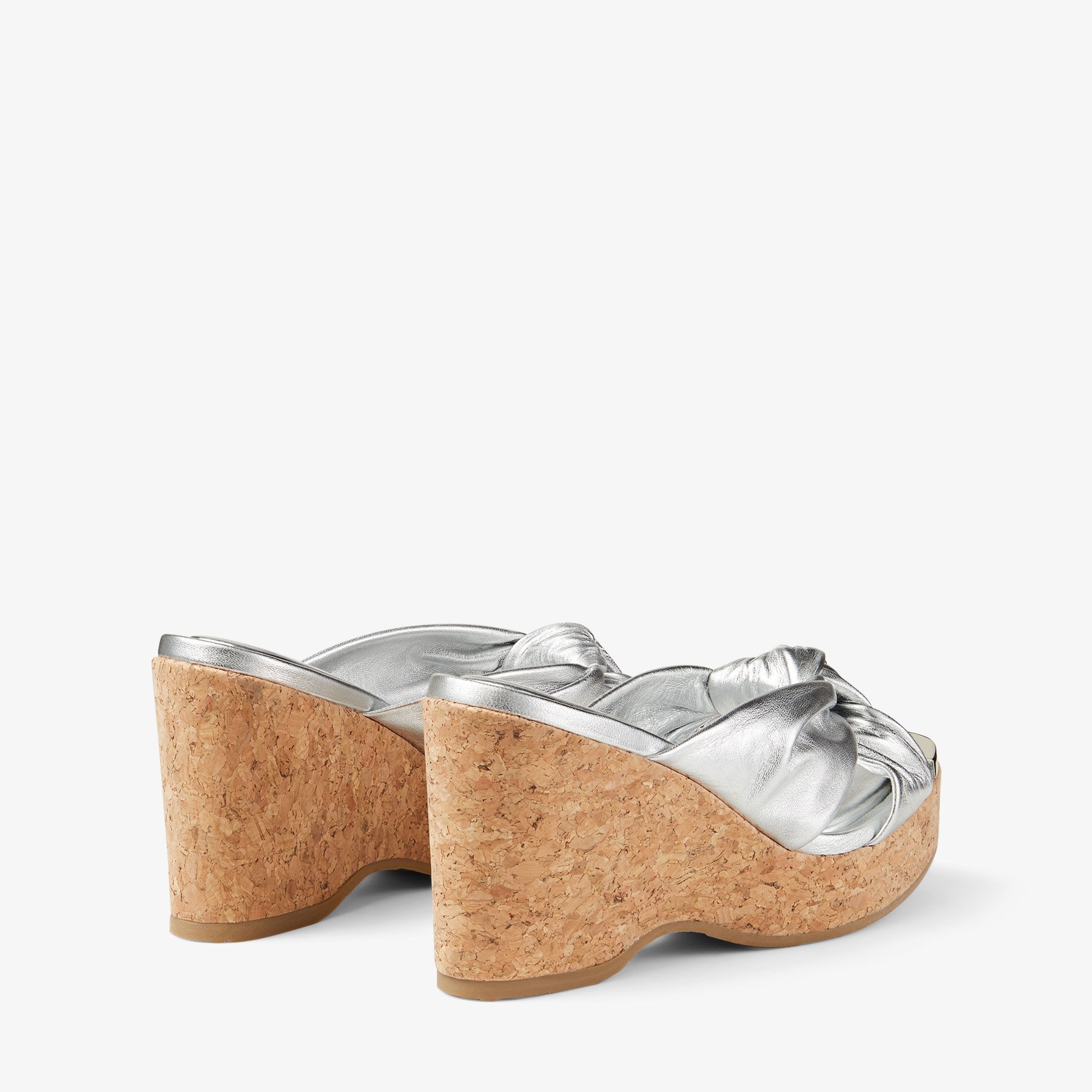 Avenue Wedge 110
Silver Metallic Nappa Wedge Mules - 5