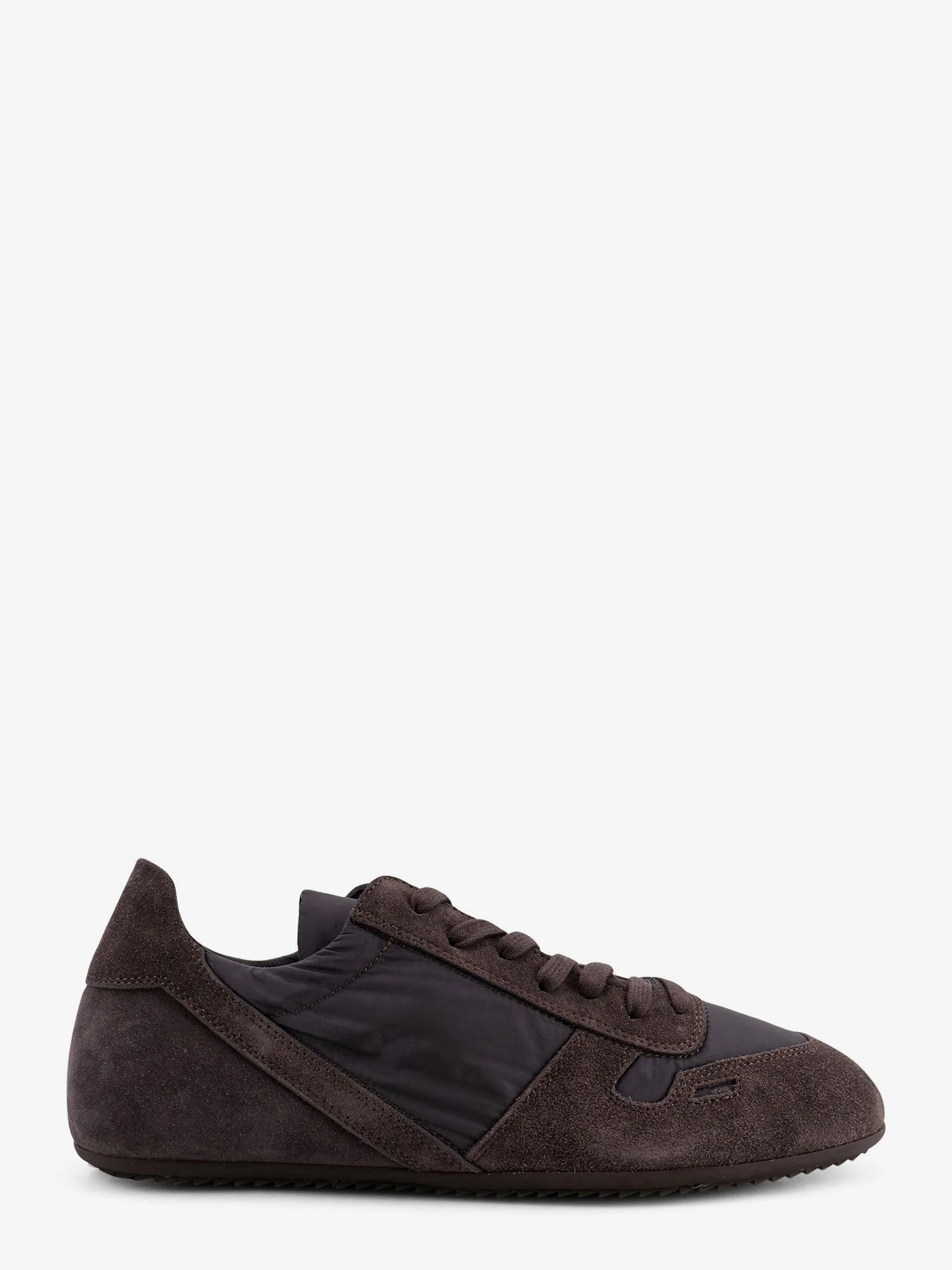 Rick Owens Minimal Nylon And Suede Sneakers - 1