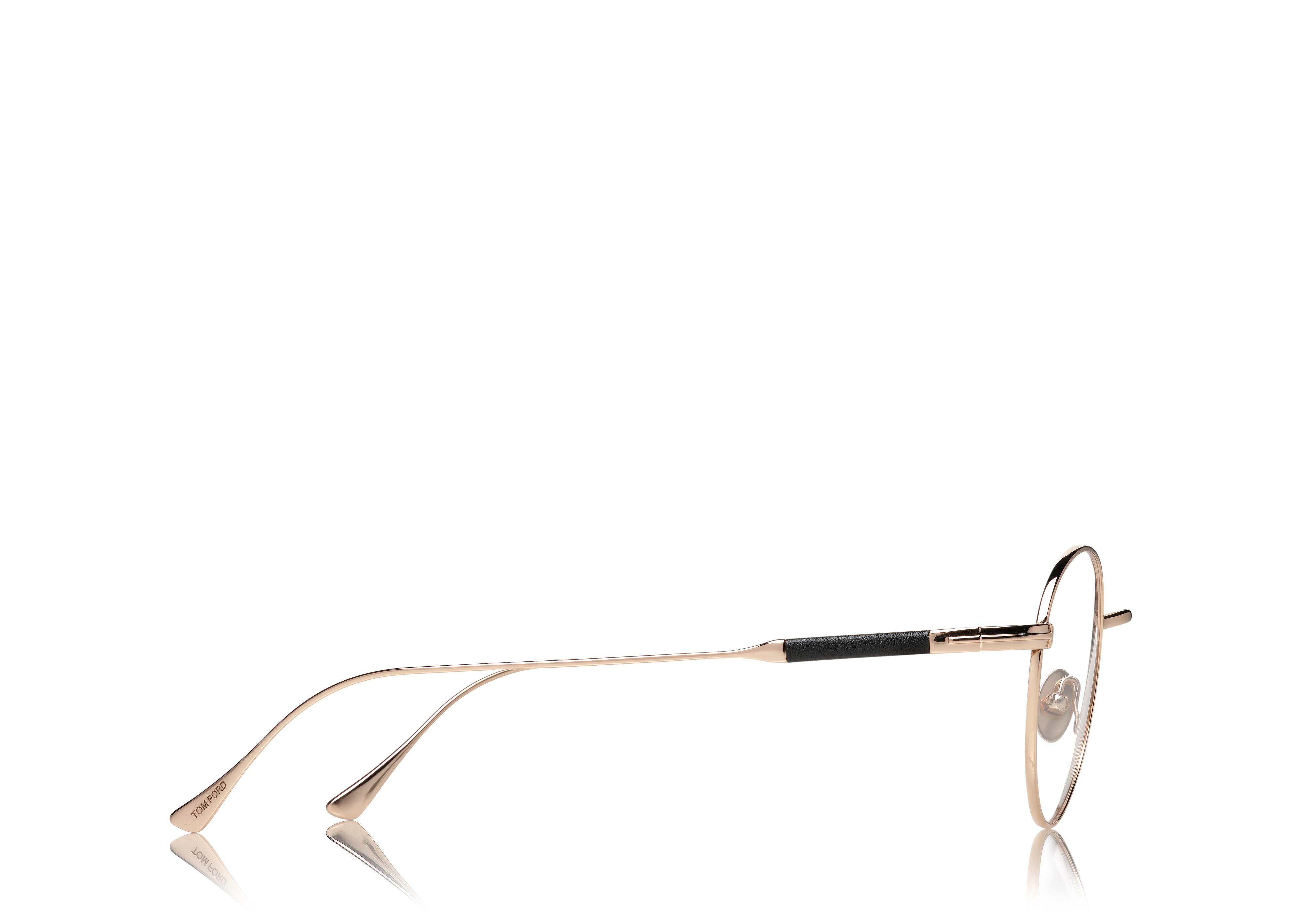 TITANIUM LEATHER TEMPLE OPTICAL - 3