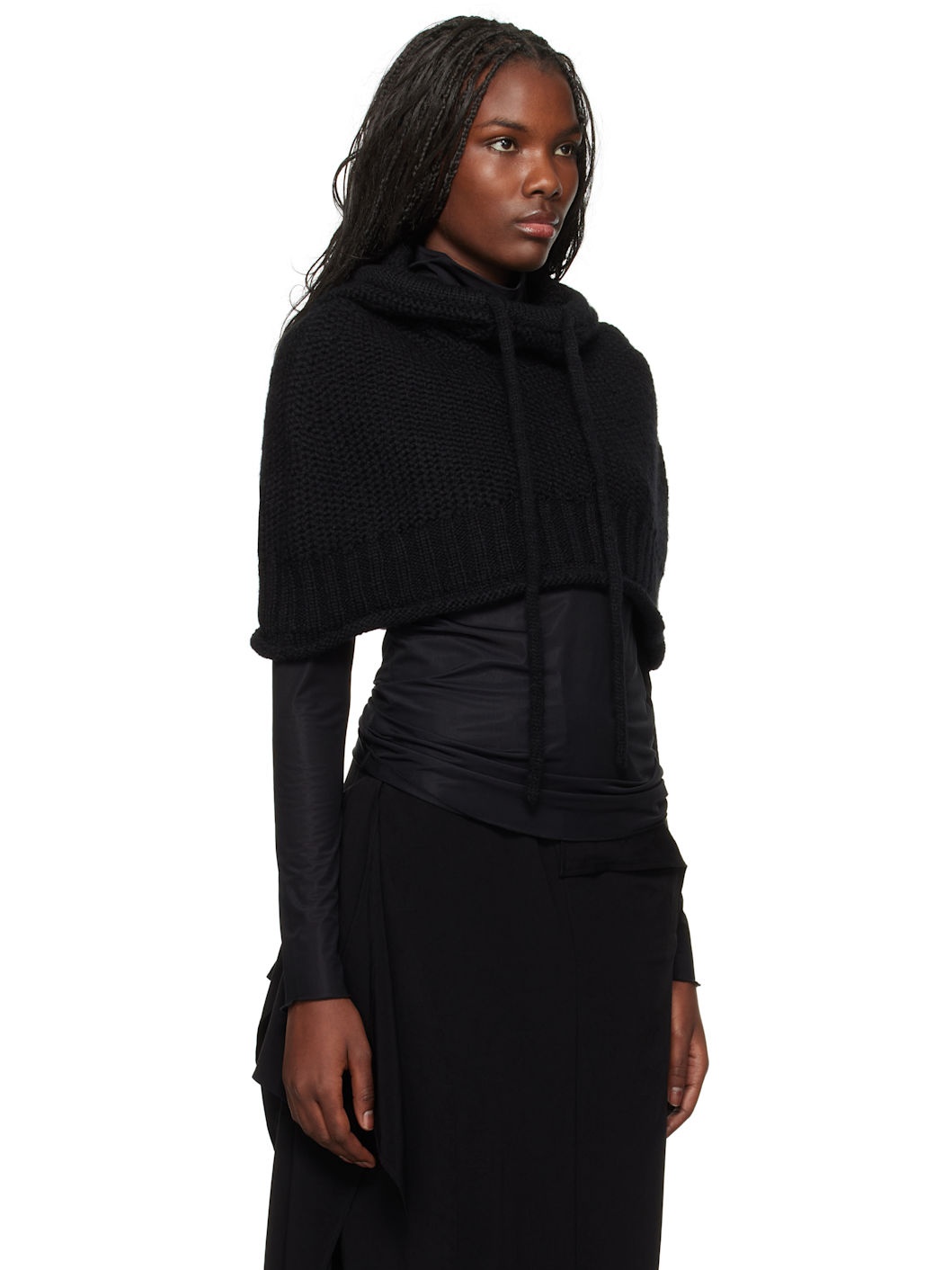 Black Hooded Warmer Hood - 2