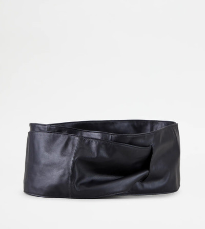 Tod's LEATHER SASH - BLACK outlook