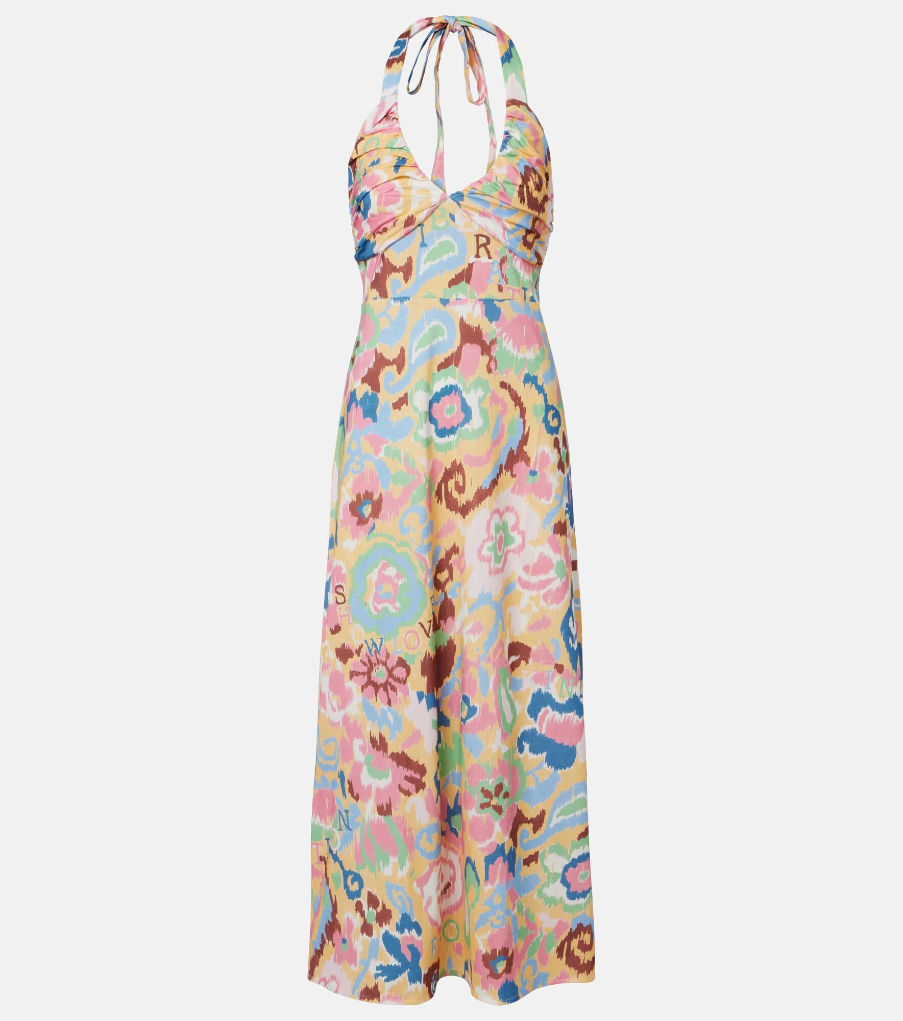 Ilyana printed cotton jersey midi dress - 1