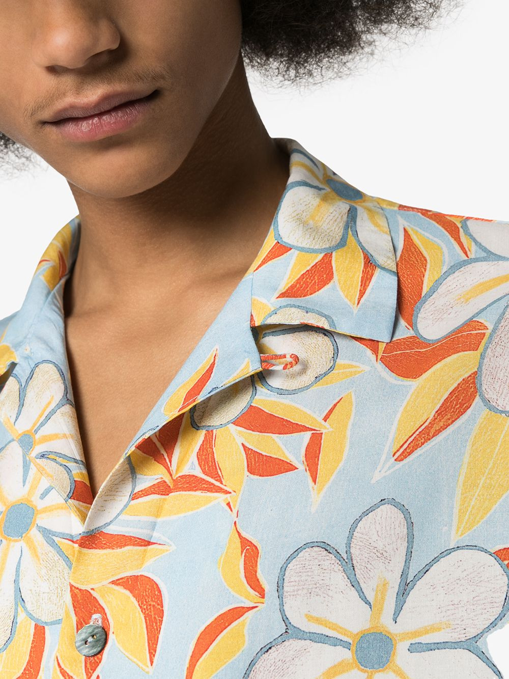 Acid Flower Aloha print bowling shirt - 5