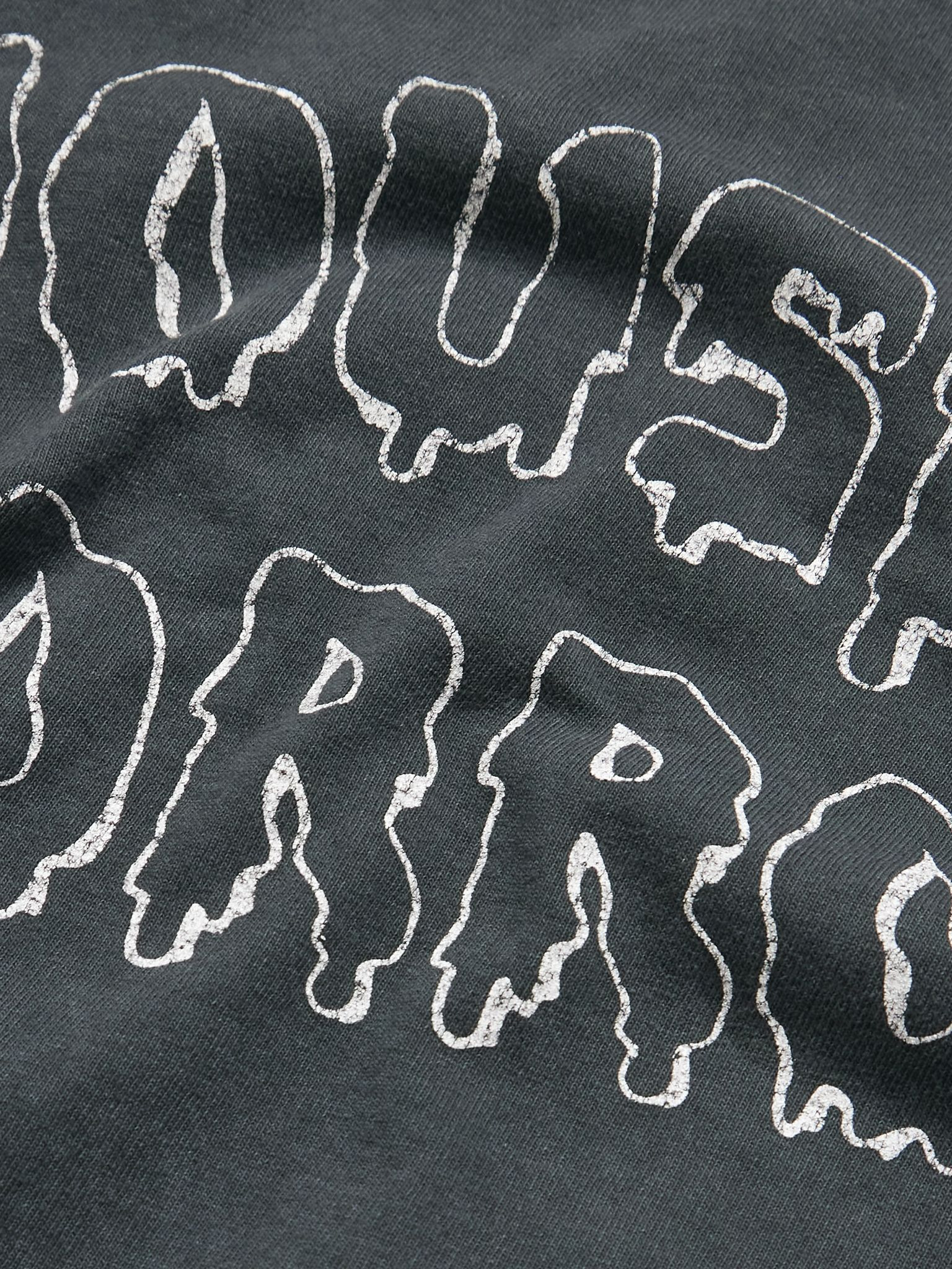 Horrors Glittered Printed Cotton-Jersey T-Shirt Dark gray - 4