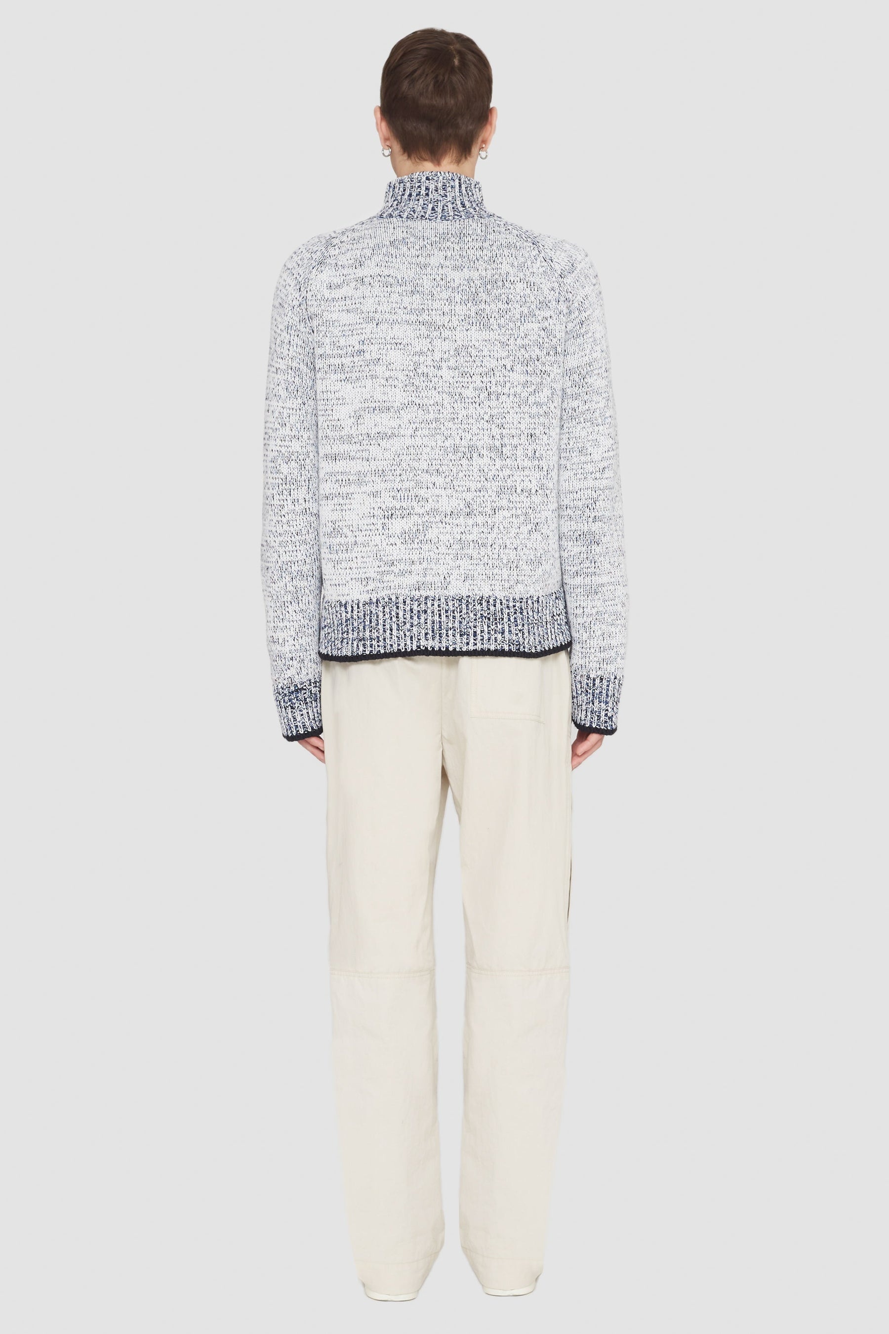 Long Sleeve Marled Pullover - 5