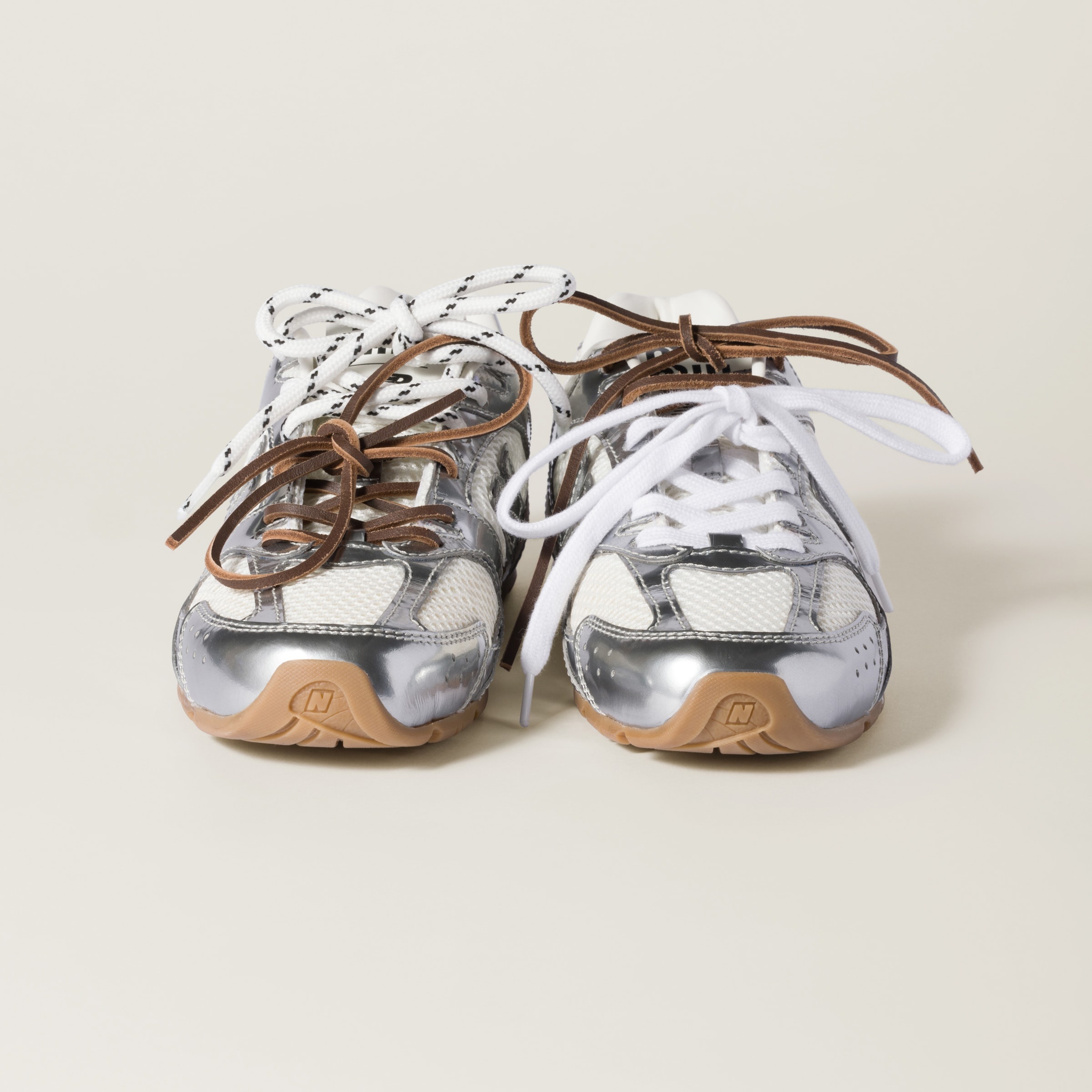 ★New Balance x Miu Miu★ 530 Suede Mesh Sneakers Ecru New Balance X Miu Miu 530 Sl Suede Sneakers | Miu Miu
