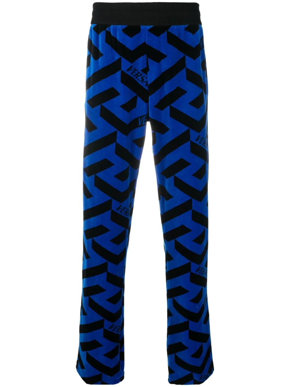 geometric-pattern track pants - 1