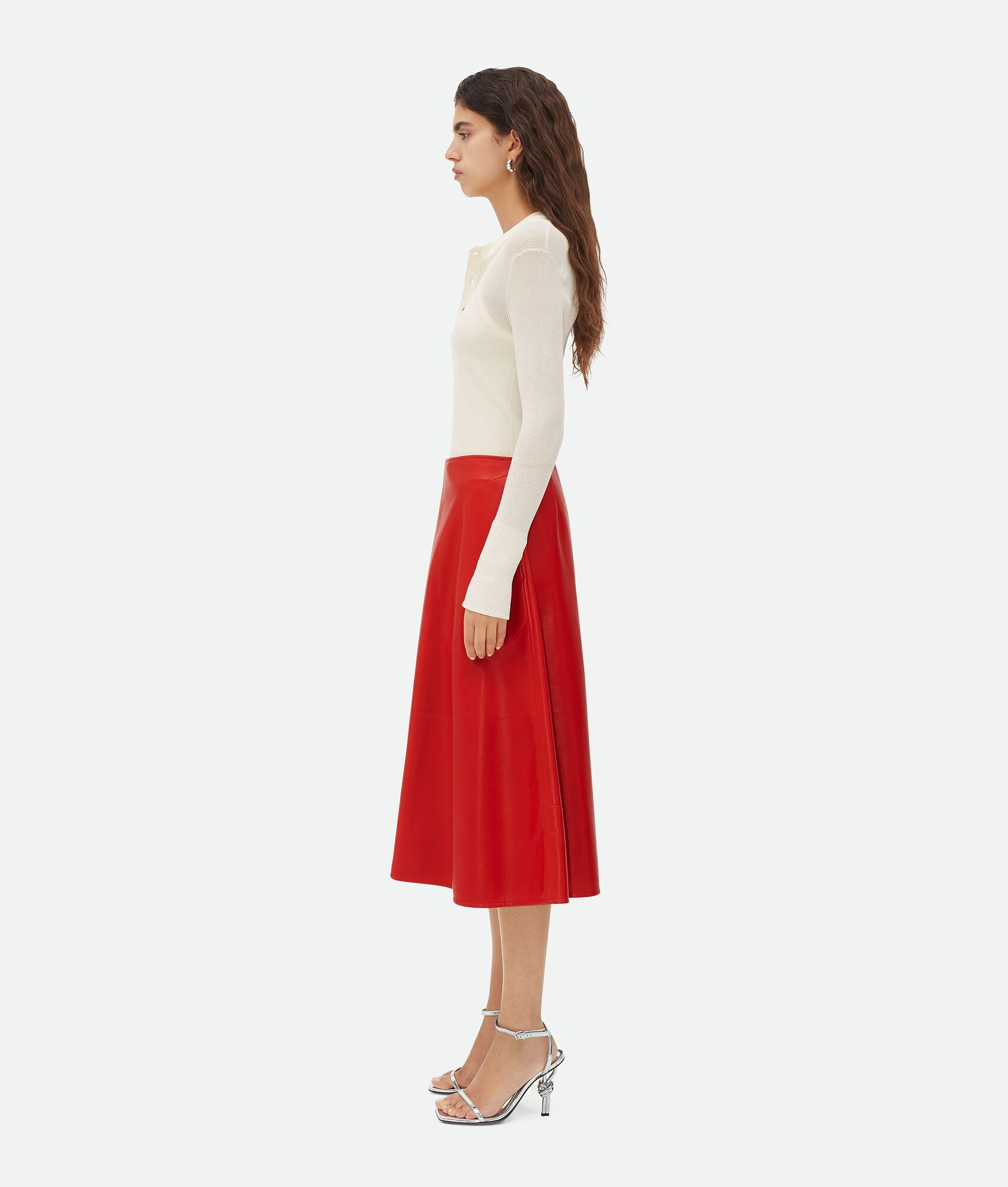 Leather Midi Skirt - 2
