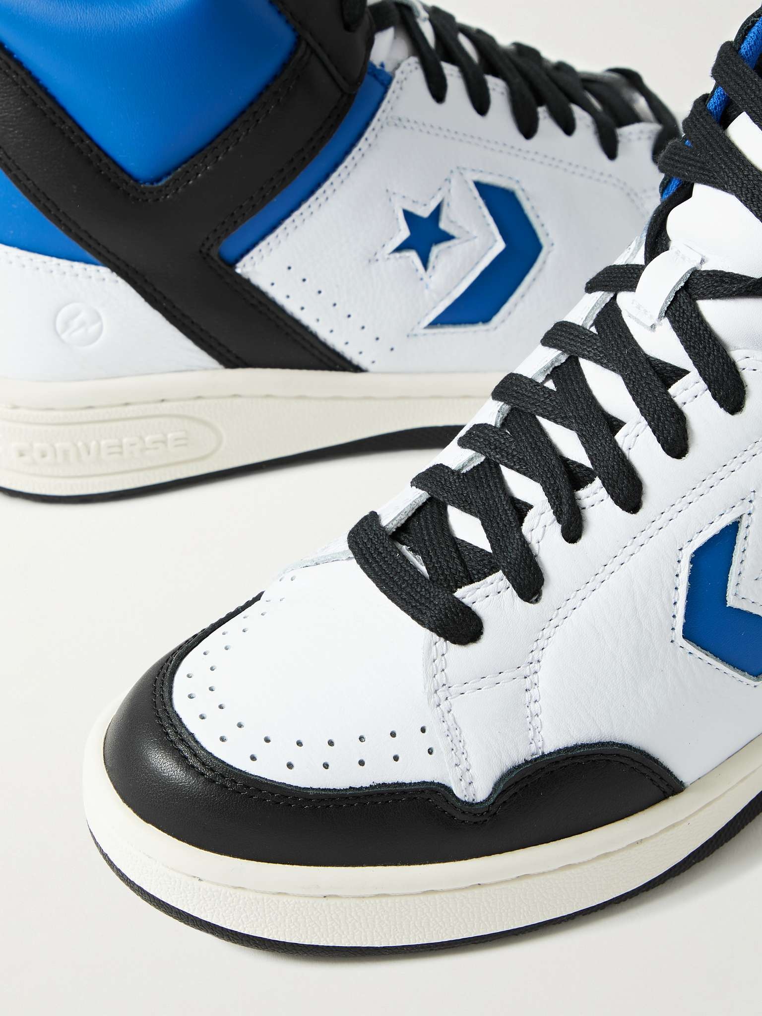 + Fragment Weapon Colour-Block Leather High-Top Sneakers - 6