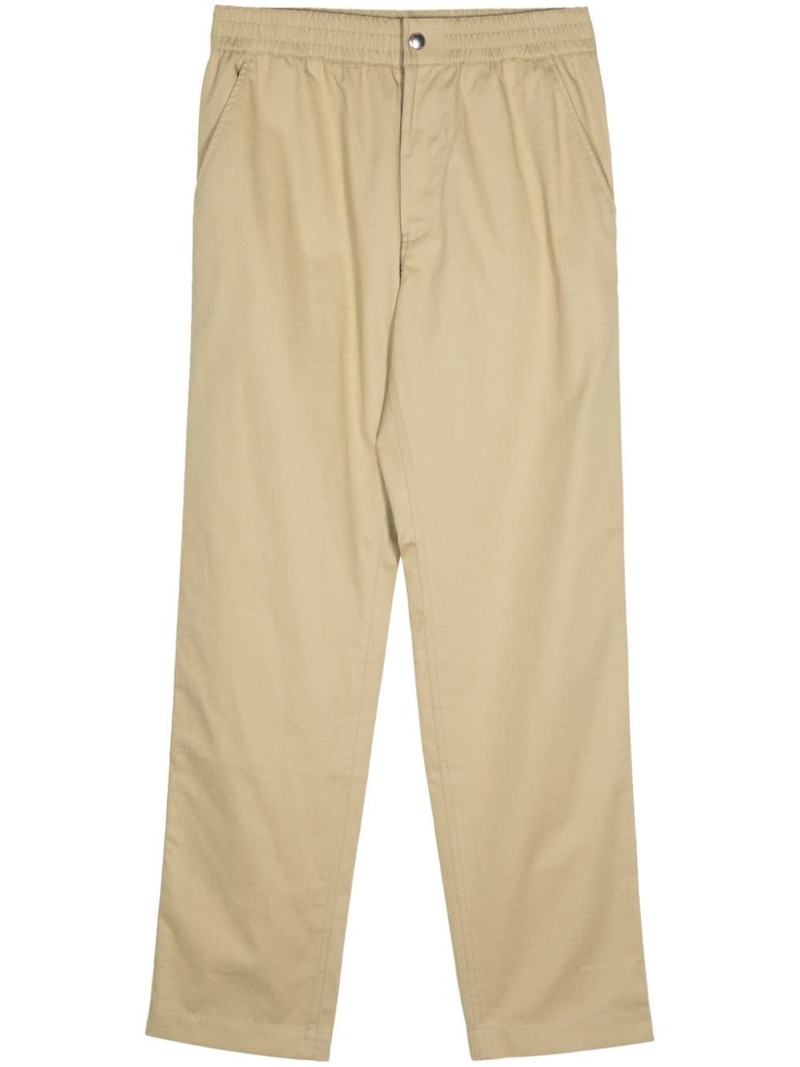 logo-embroidered tapered-leg trousers 1