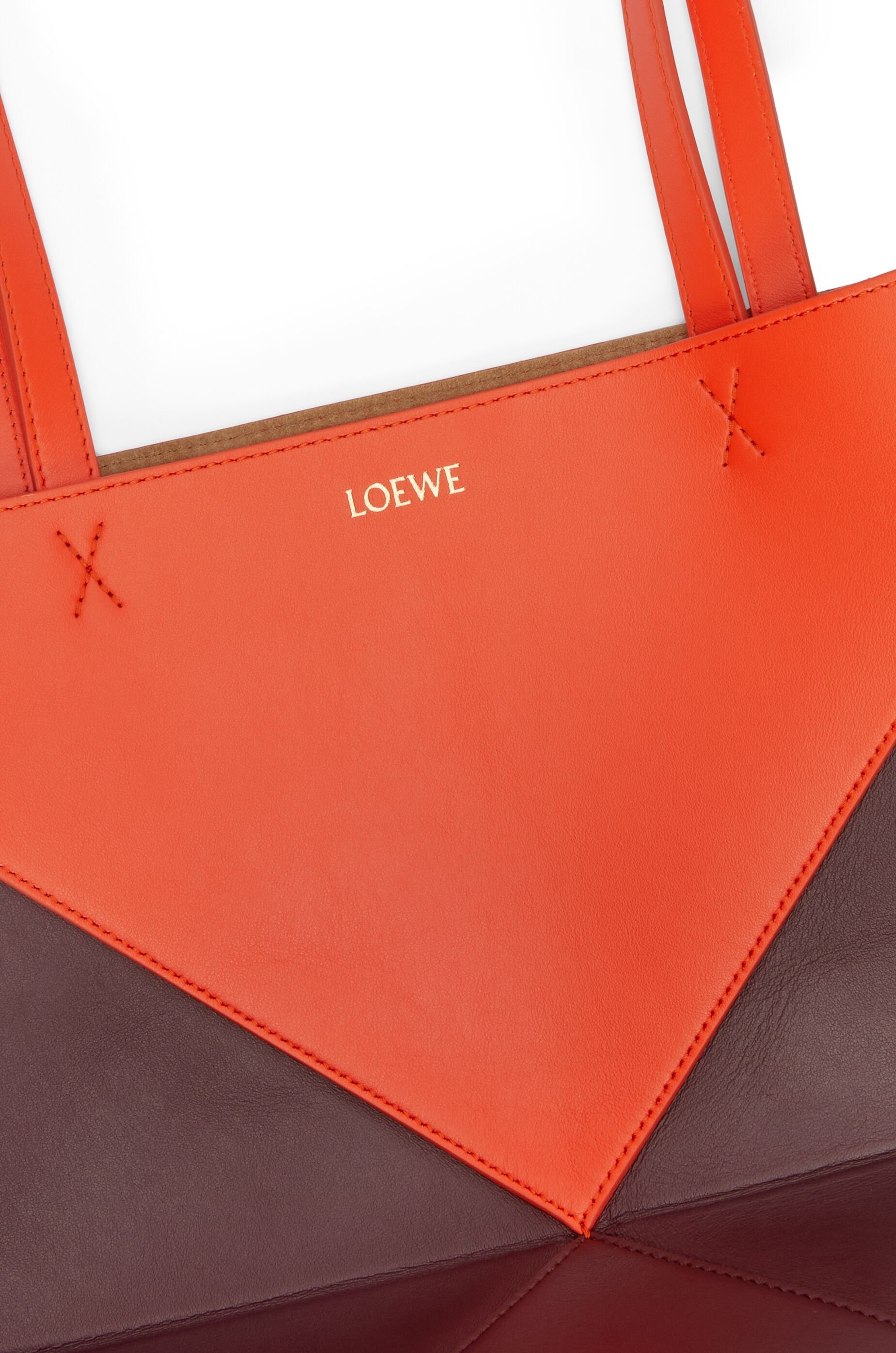Puzzle Fold Tote in shiny calfskin - 10