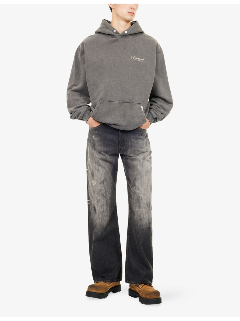 REPRESENT Represent Owner Club Script Cotton-Jersey Hoodie outlook