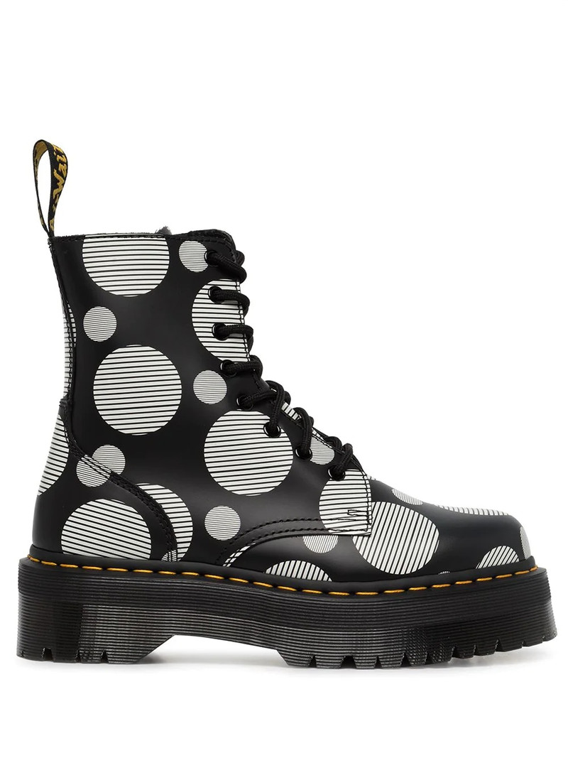 Jadon polka-dot lace-up boots - 1