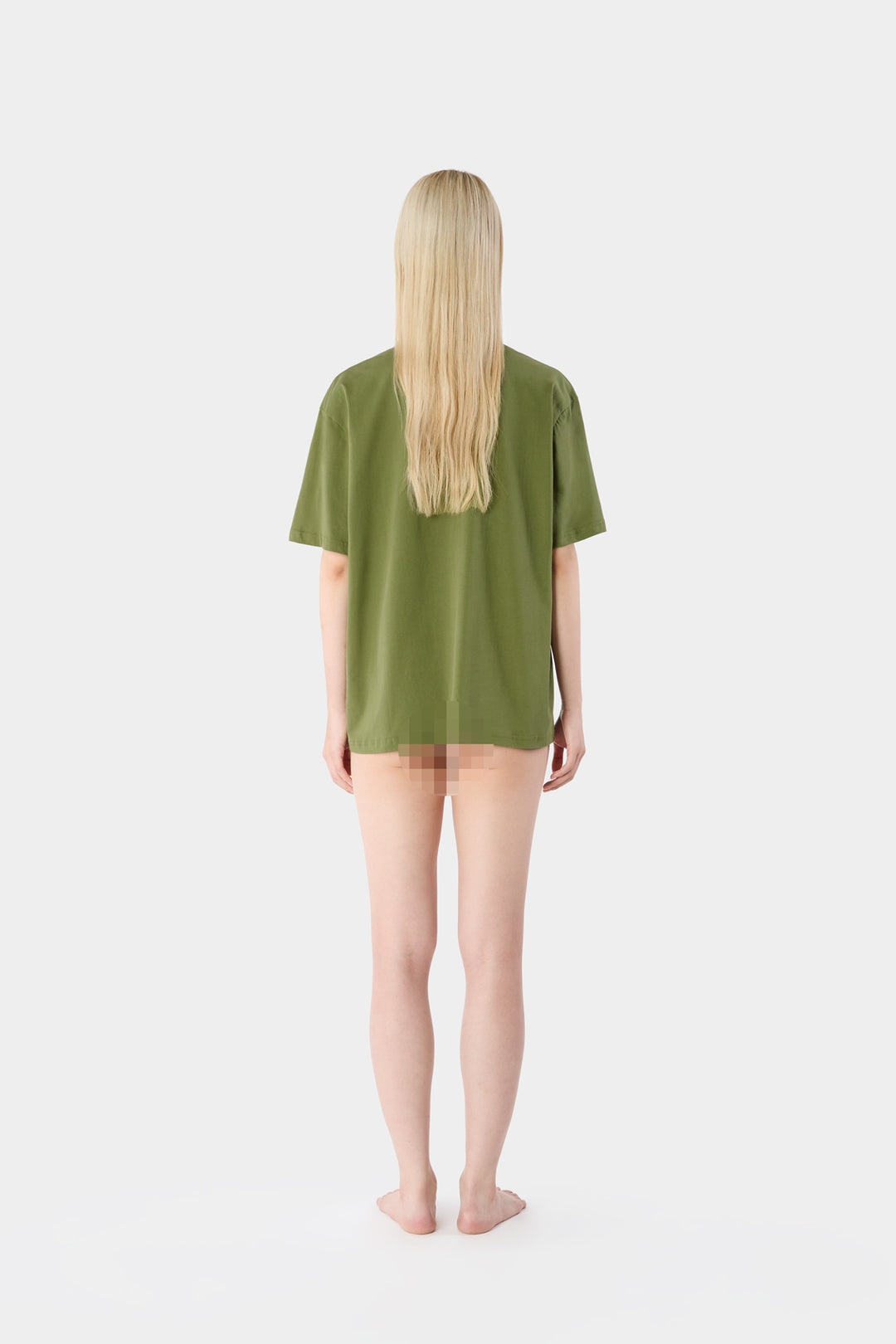 BIG LOGO SPRAYED T-SHIRT / military green - 8