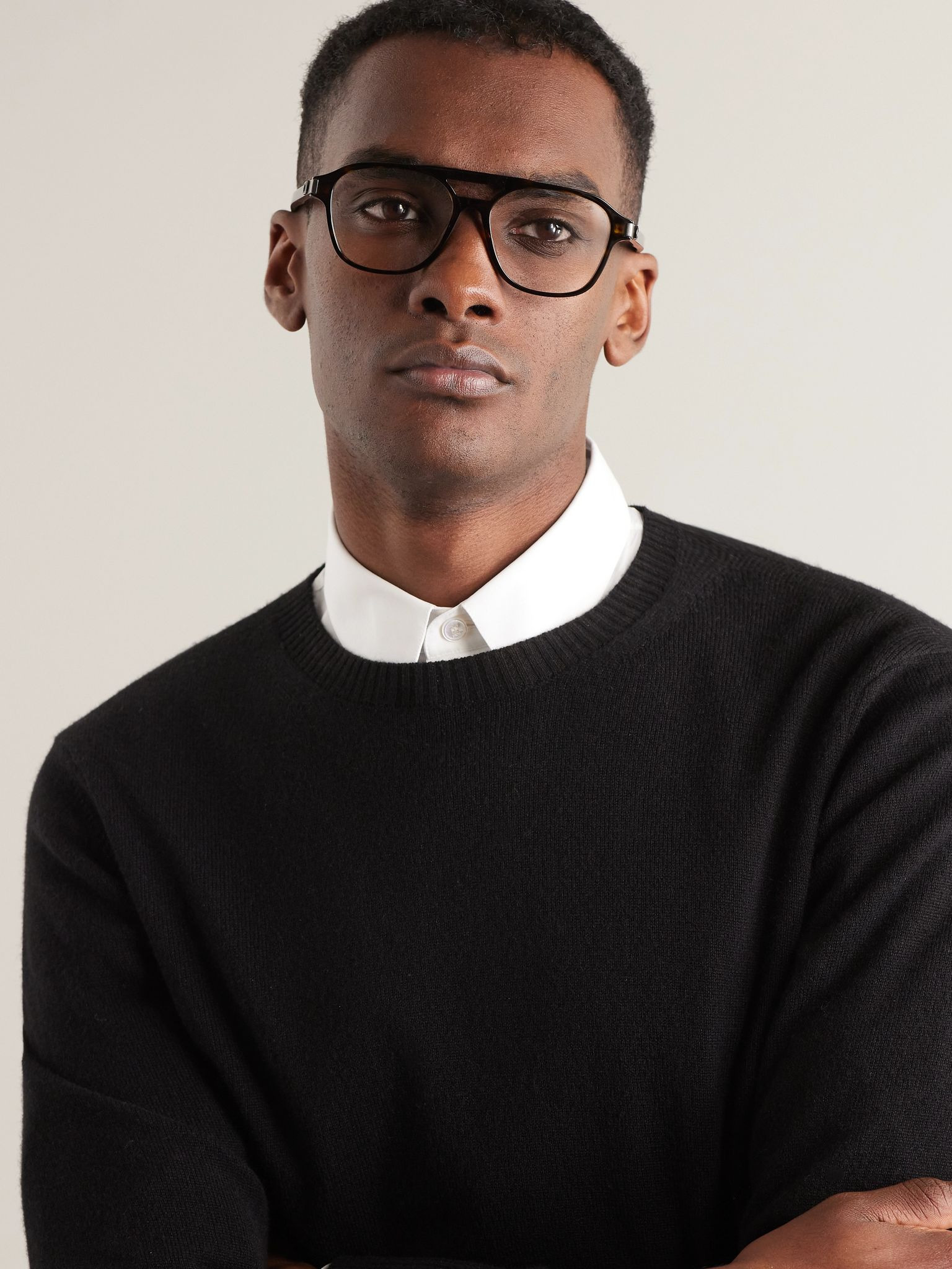 CD IconO N1I Aviator-Style Tortoiseshell Acetate Optical Glasses Tortoiseshell - 2