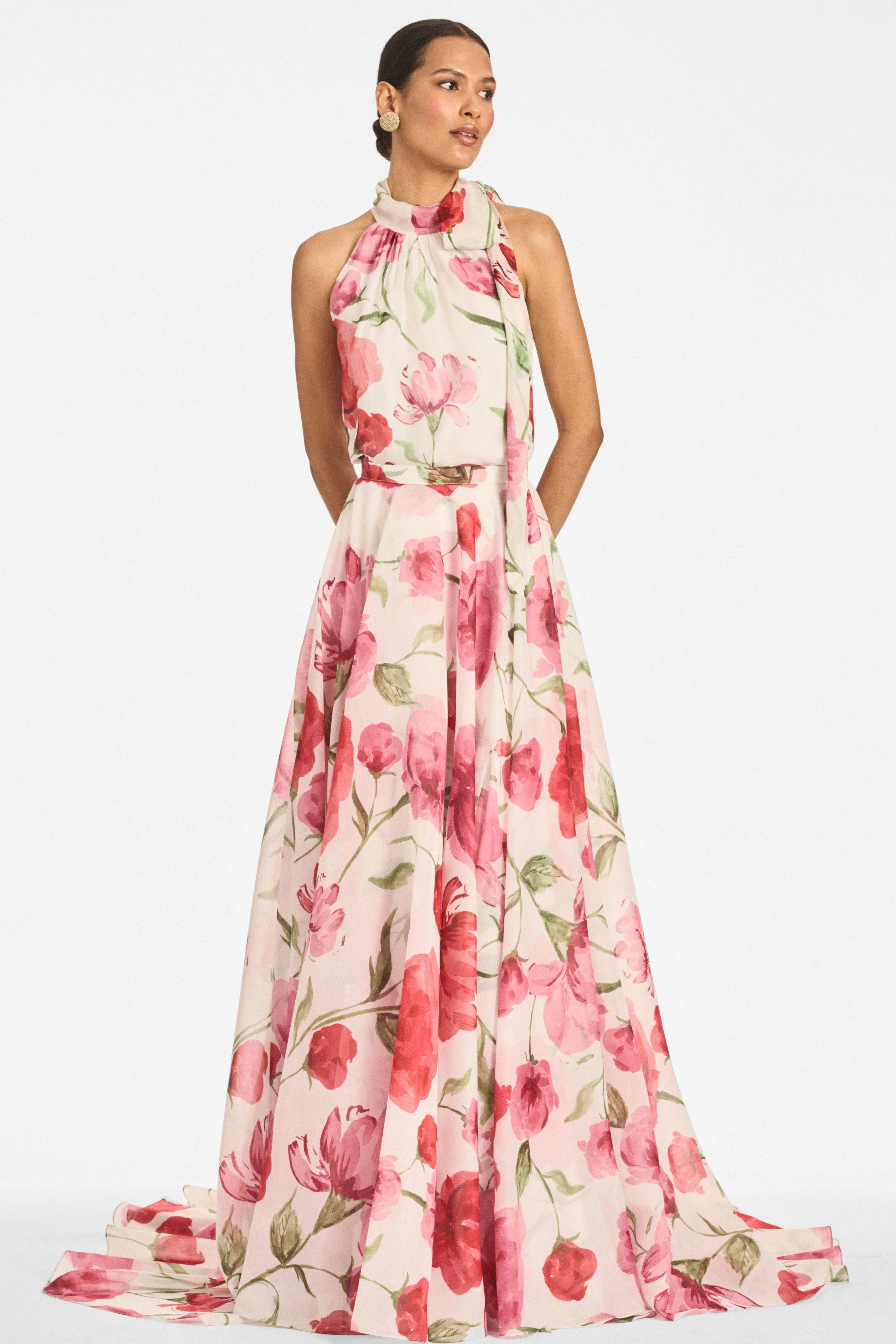 BELLAMY SKIRT - GRANDE WATERCOLOR POPPIES - 1