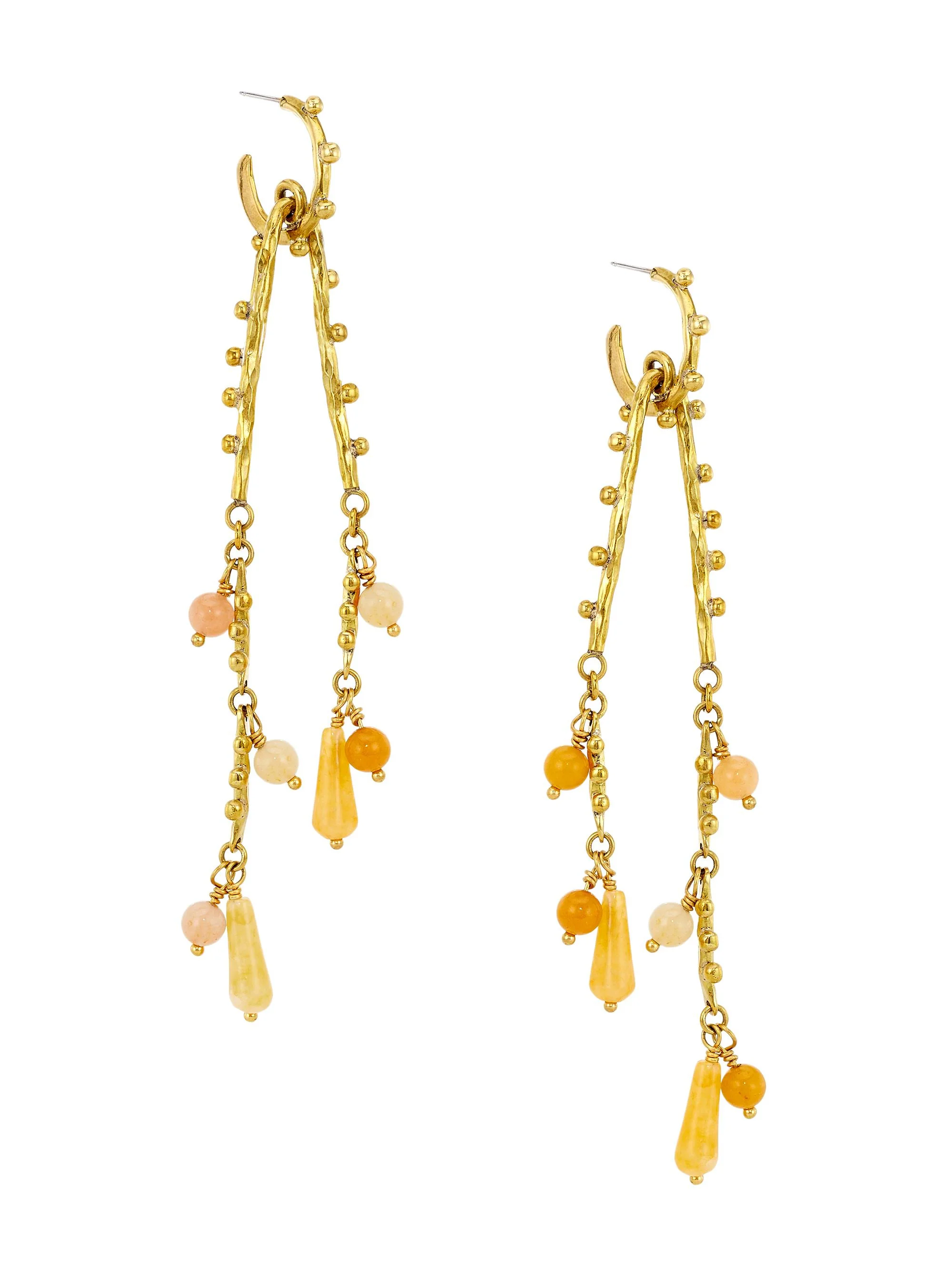 Women's Goldtone & Yellow Jasper Chandelier Earrings - Yellow Gold - 1