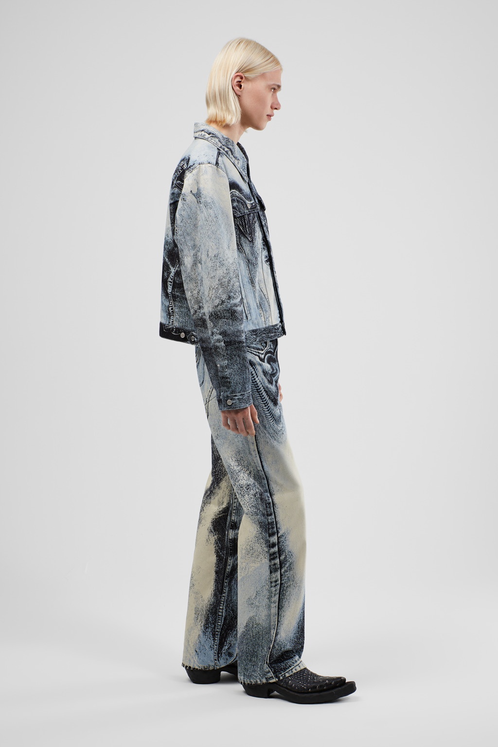 Blue-Black Denim Jeans - 4
