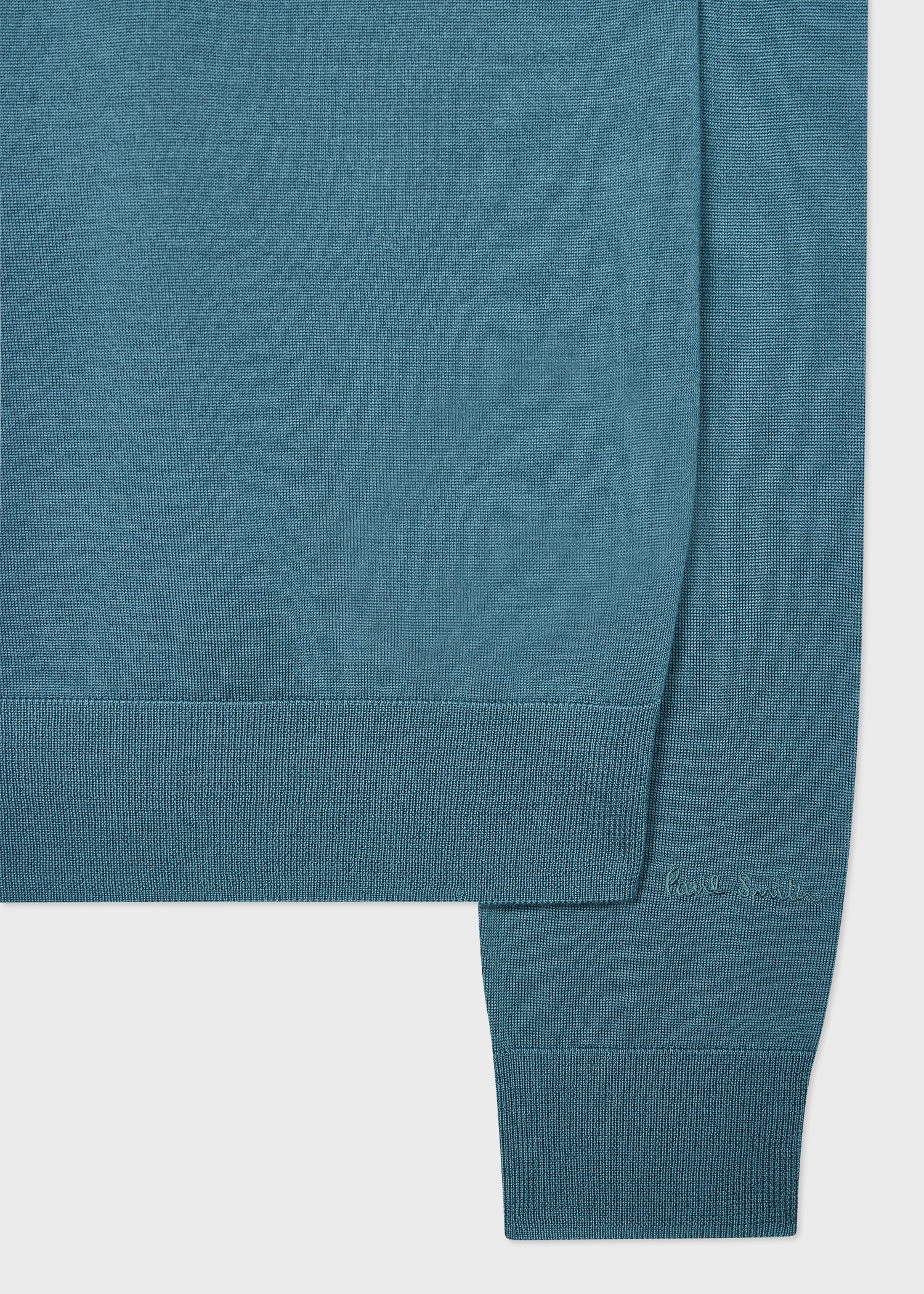Teal Green Merino Wool Sweater - 2