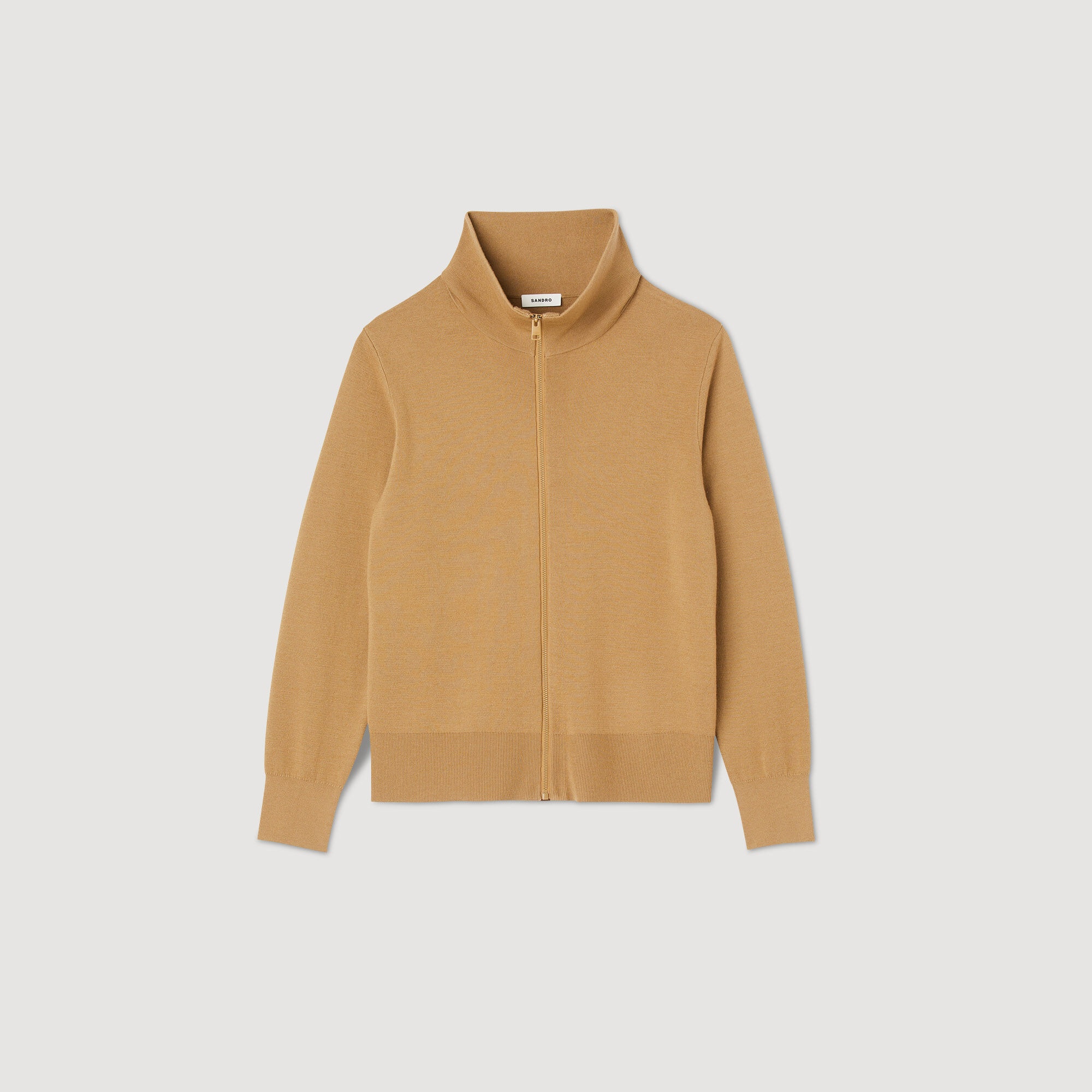 ZIP-UP WOOL CARDIGAN - 1