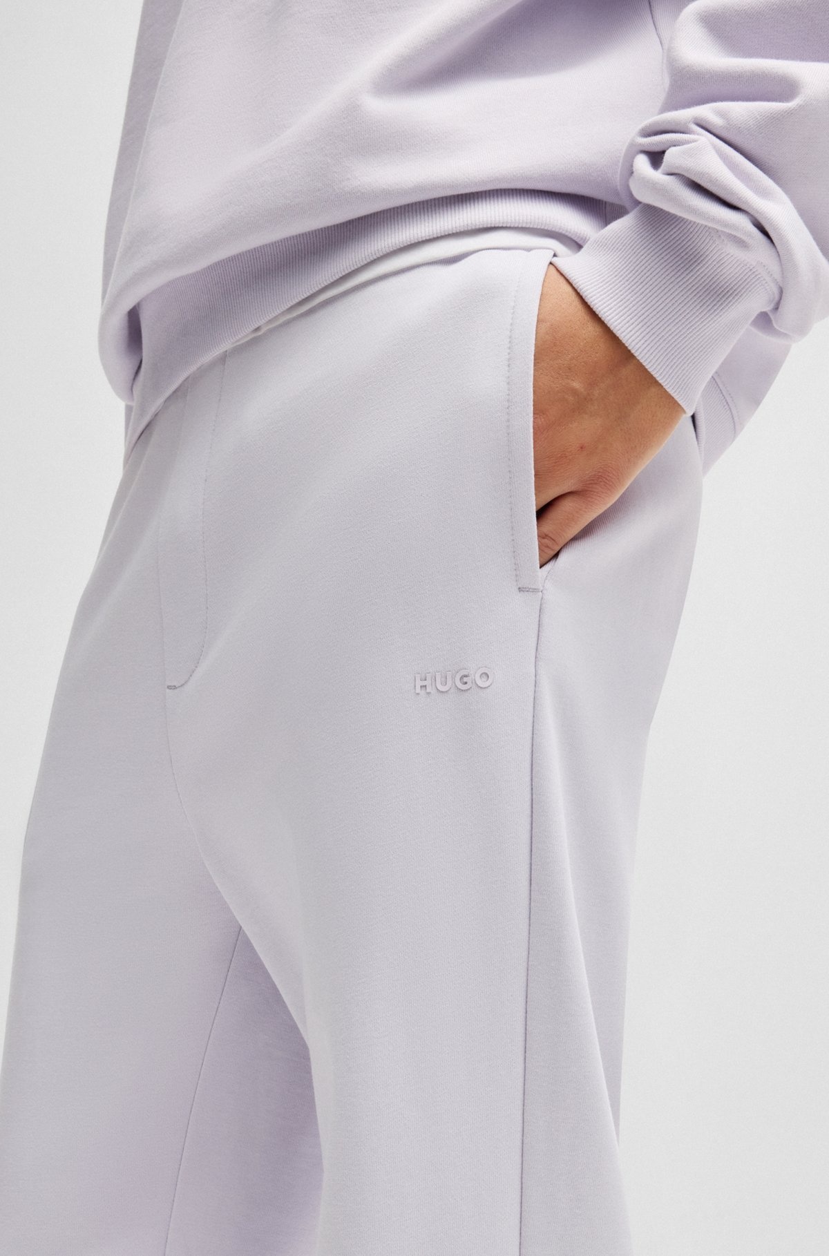 COTTON-TERRY TRACKSUIT BOTTOMS WITH LOGO PRINT - 3