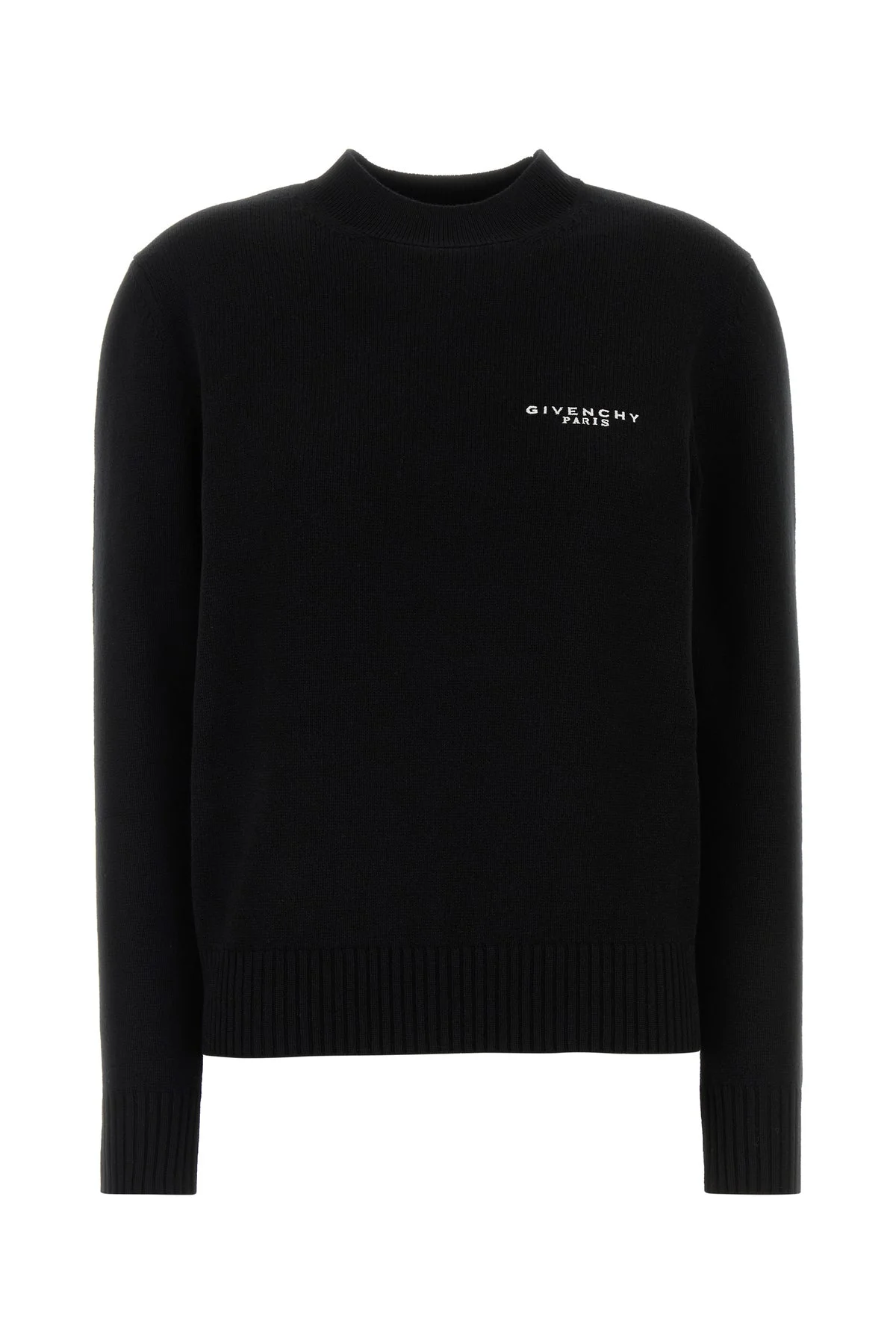 Black wool blend sweater - 1