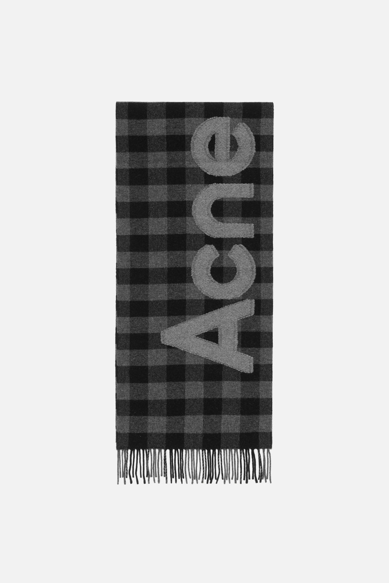 Check logo scarf - Black/grey 1