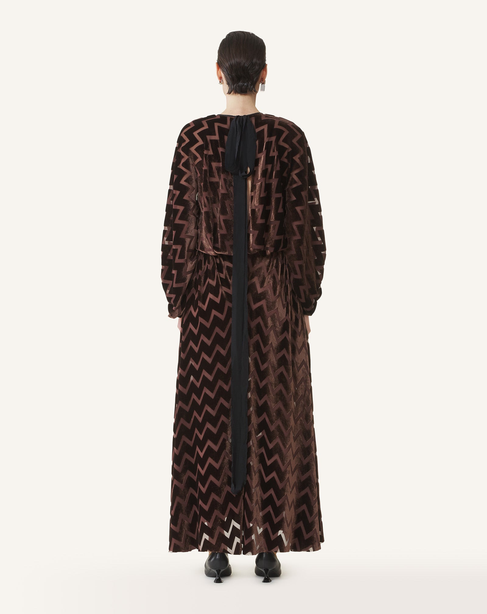 FITTED WAIST MIDI DRESS - 4