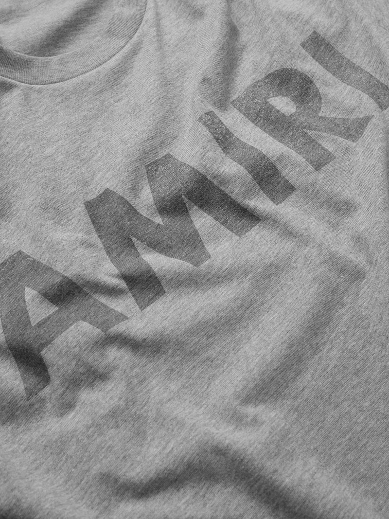 Stencil Logo-Print Cotton-Jersey T-Shirt Gray 4