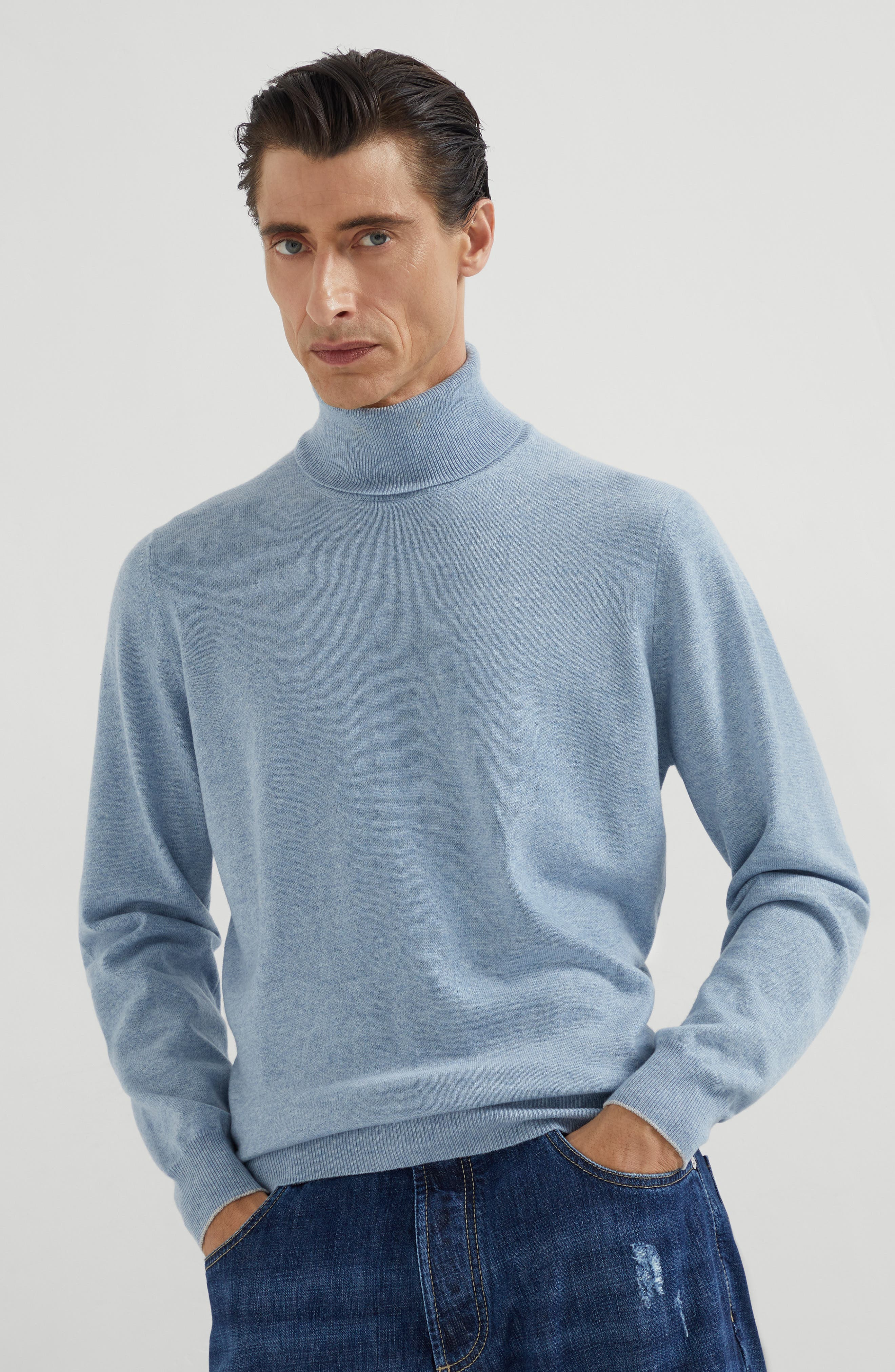 Brunello Cucinelli Turtleneck sweater in Denim at Nordstrom - 2