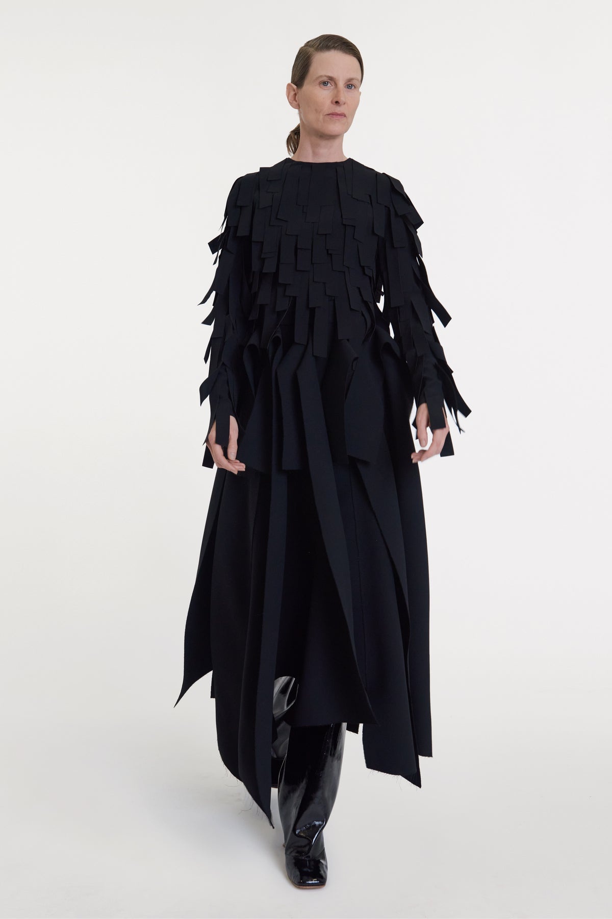 MULTIPLE ASYMMETRIC PANELS SKIRT BLACK - 9