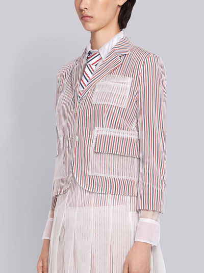 Thom Browne Exposed RWB Nylon Tulle Little Boy Jacket outlook