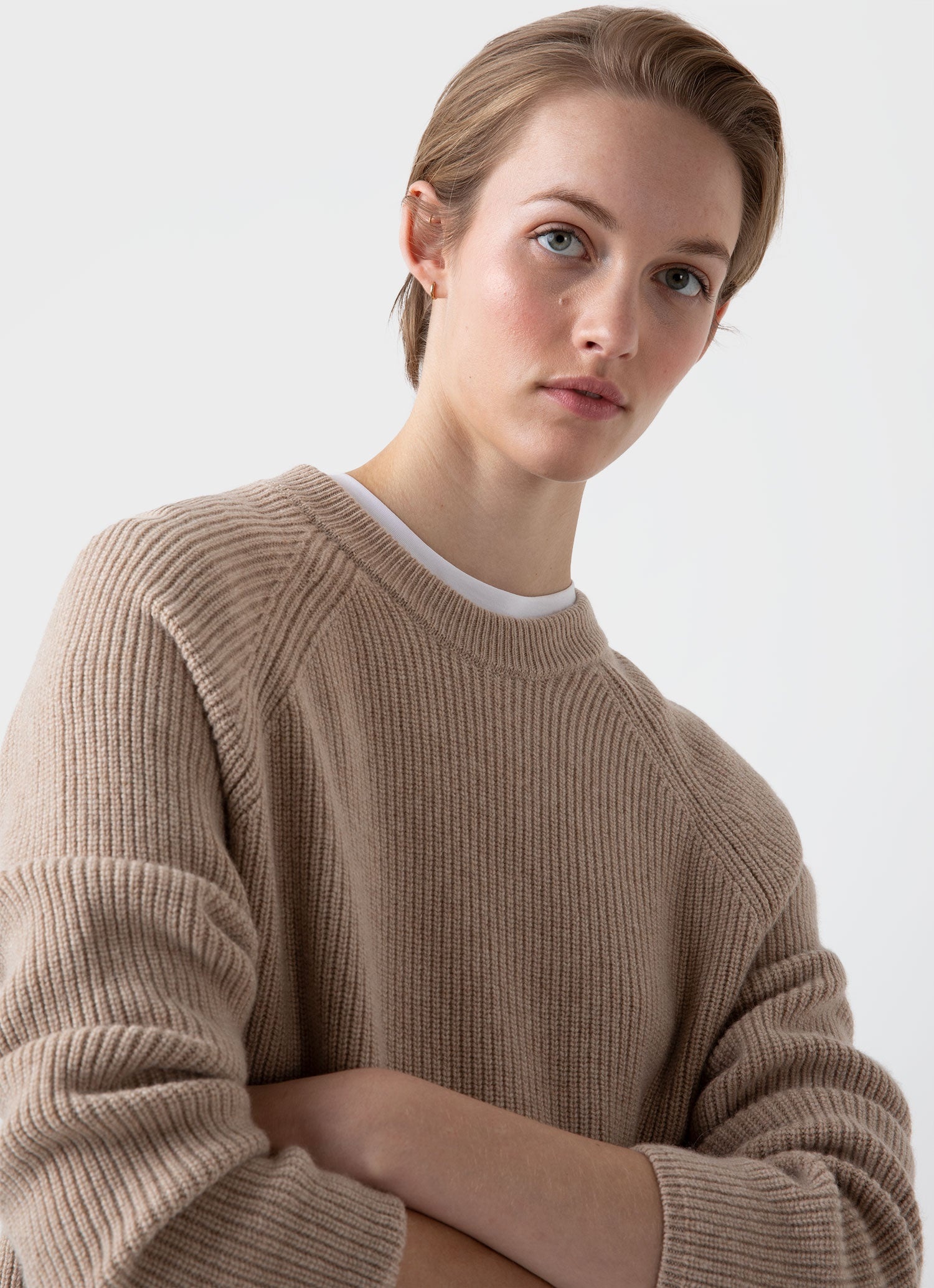 Wool Cashmere Rib Jumper - 2