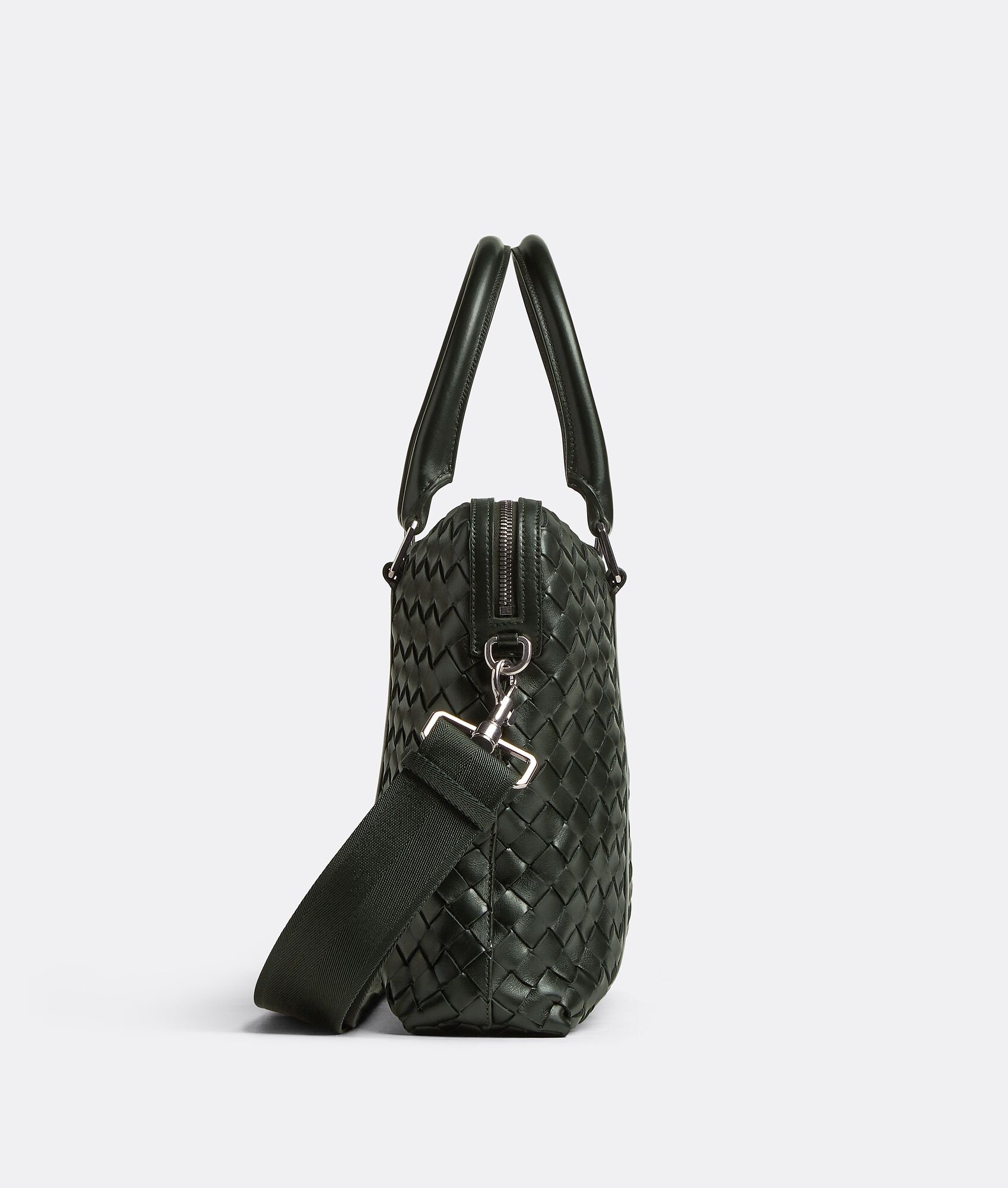 slim classic intrecciato briefcase - 2