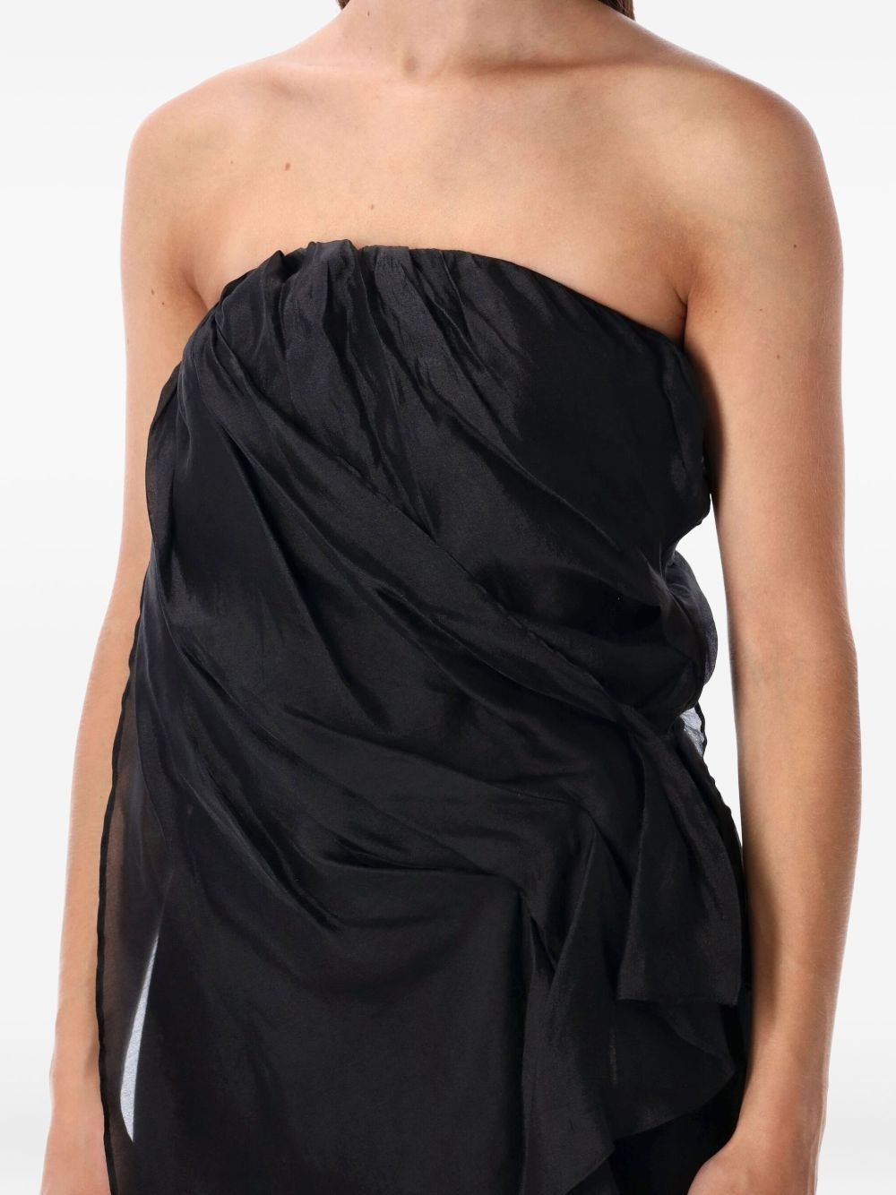 Gilian draped-effect strapless top - 3